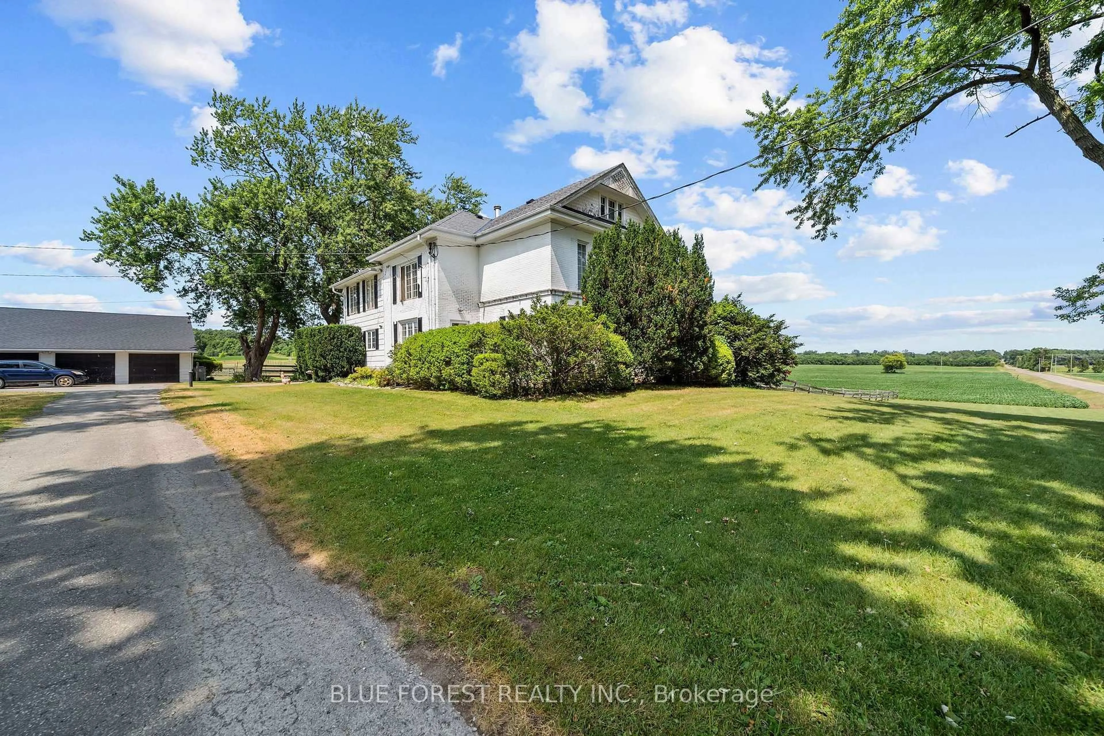 A pic from outside/outdoor area/front of a property/back of a property/a pic from drone, water/lake/river/ocean view for 12798 EIGHT MILE Rd, Middlesex Centre Ontario N0M 1C0