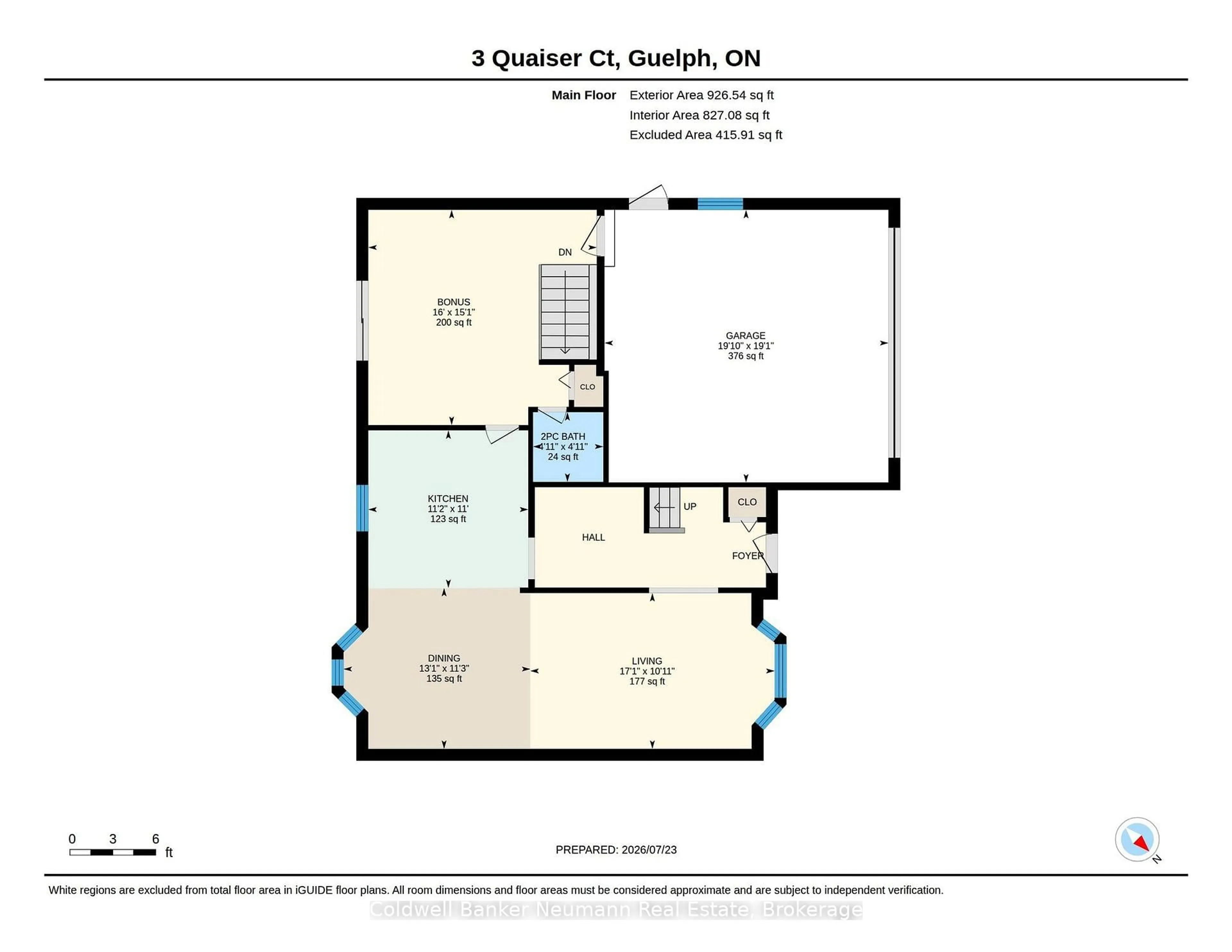 Floor plan for 3 Quaiser Crt, Guelph Ontario N1G 4K1