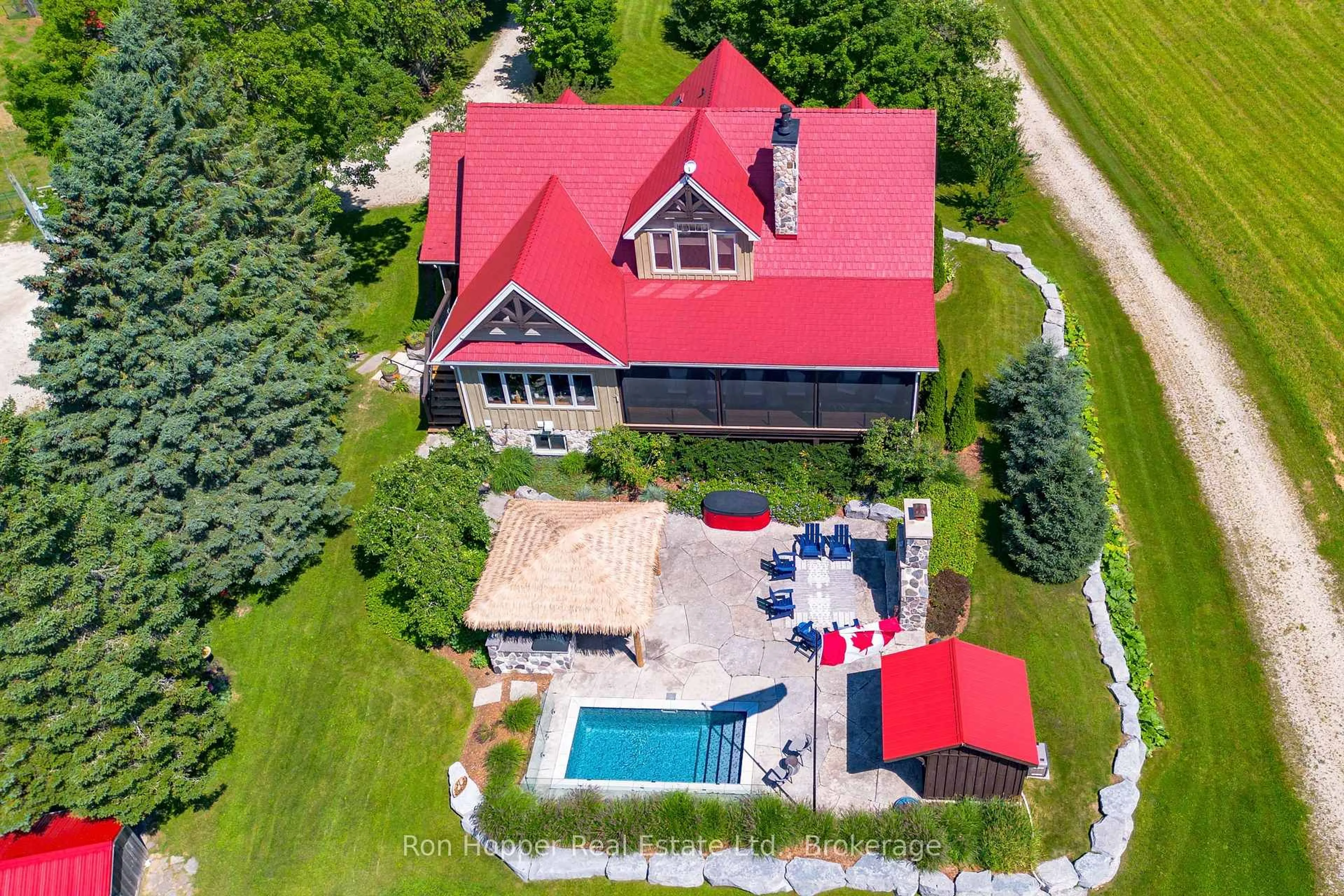 A pic from outside/outdoor area/front of a property/back of a property/a pic from drone, building for 305256 South Line A Line, Grey Highlands Ontario N0C 1K0