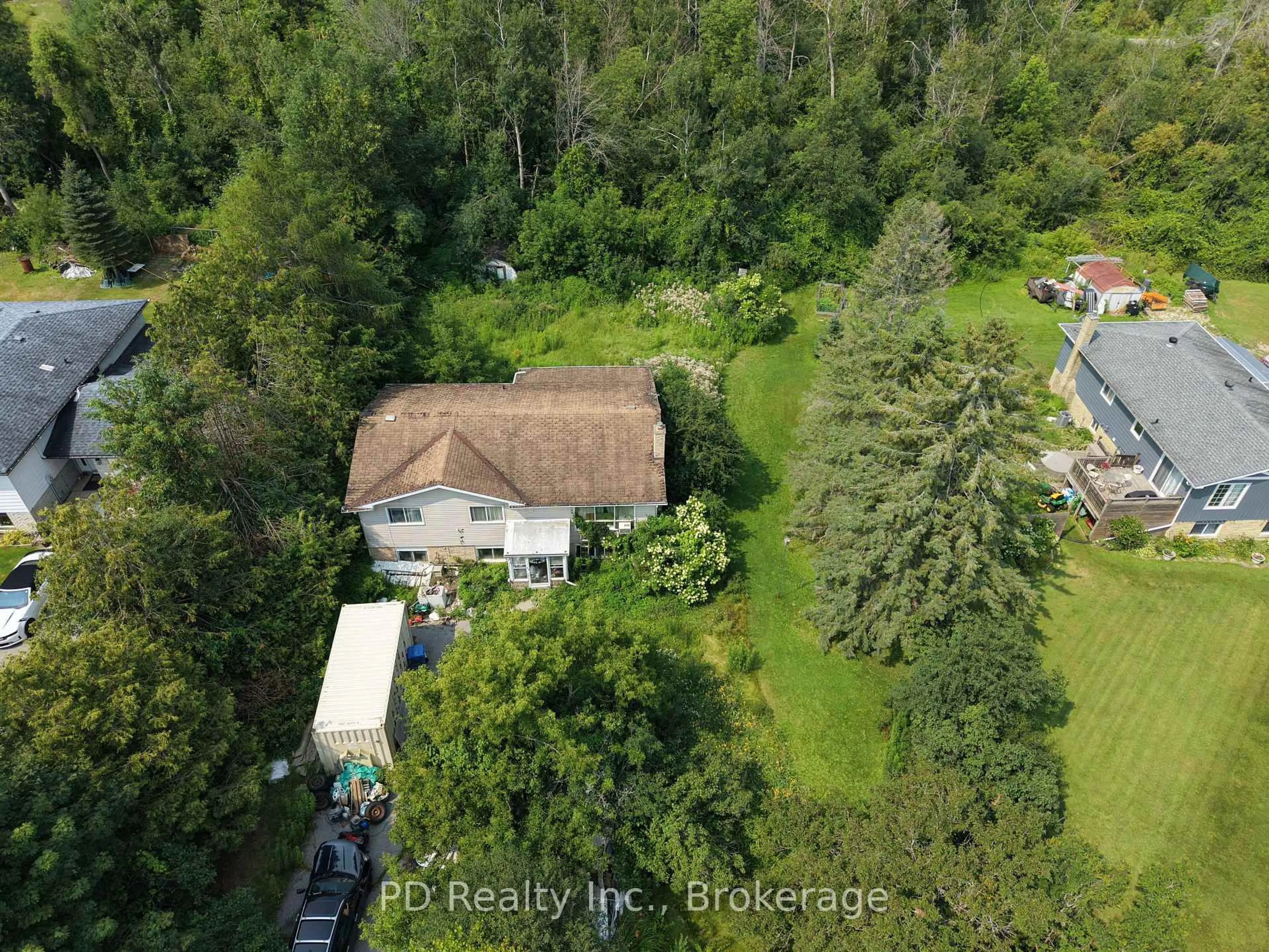 A pic from outside/outdoor area/front of a property/back of a property/a pic from drone, forest/trees view for 373 Mount Nebo Rd, Kawartha Lakes Ontario K0L 2W0