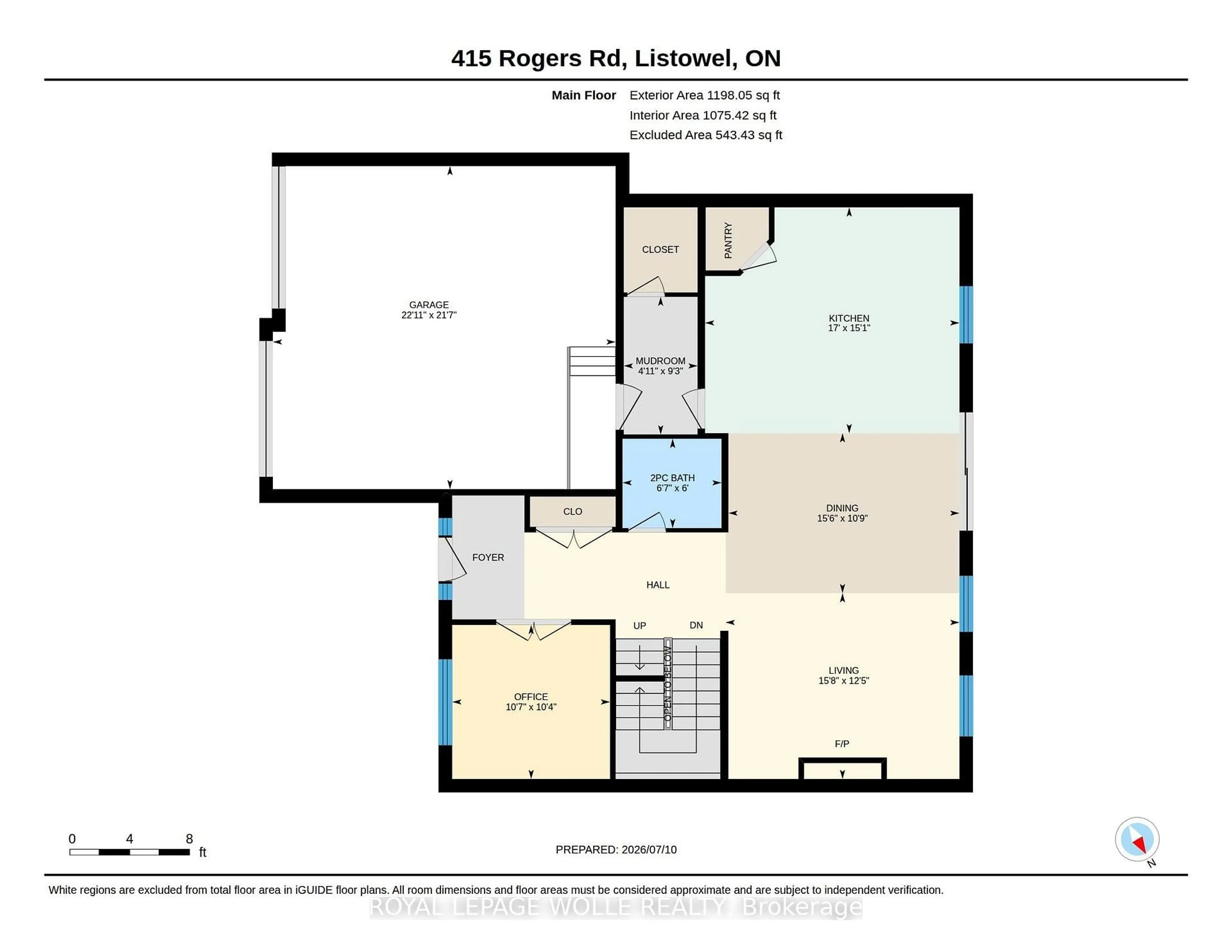 Floor plan for 415 Rogers Rd, North Perth Ontario N4W 0H2
