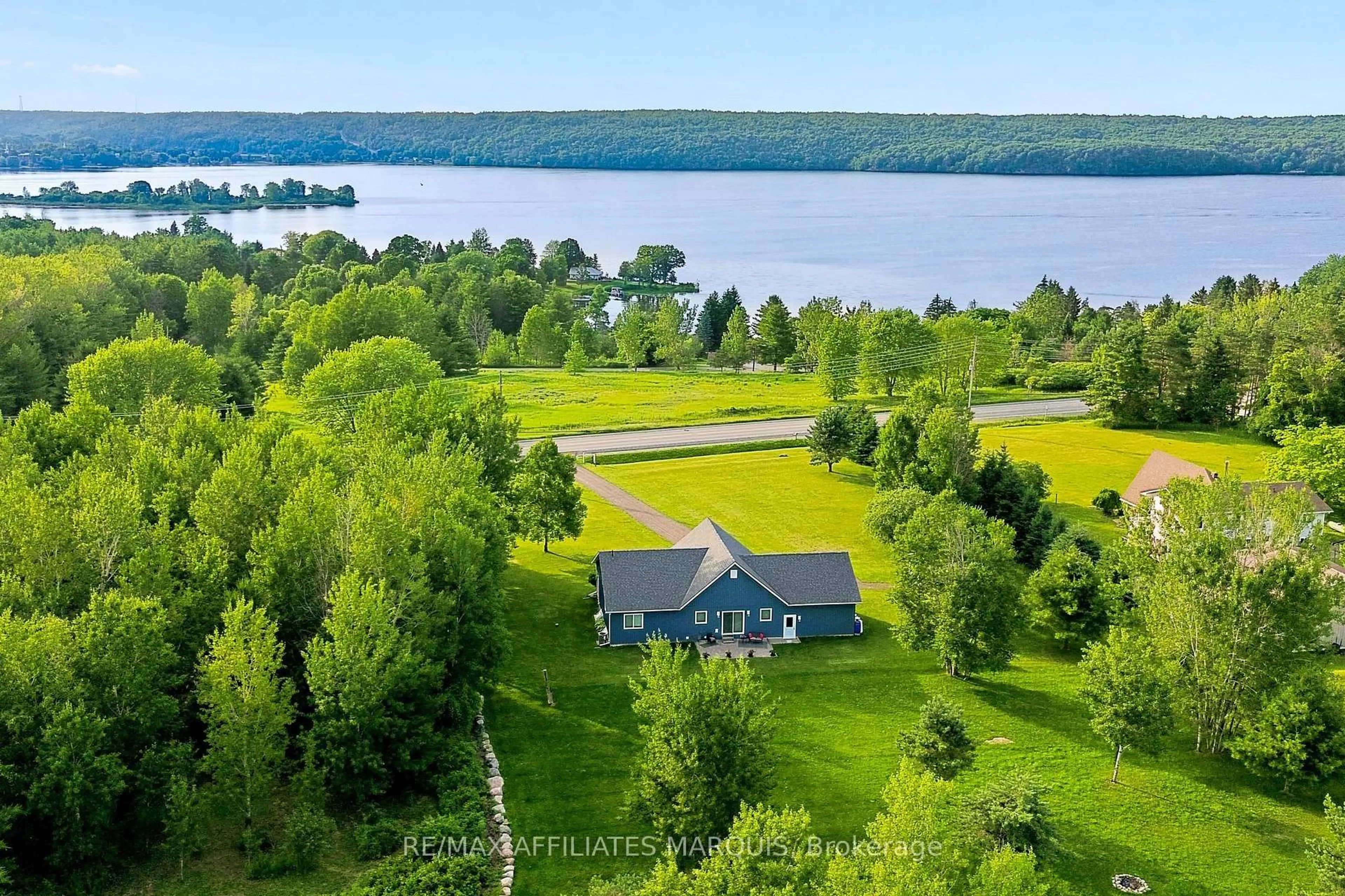 A pic from outside/outdoor area/front of a property/back of a property/a pic from drone, water/lake/river/ocean view for 9517 County Road 42 Rd, Rideau Lakes Ontario K0G 1X0