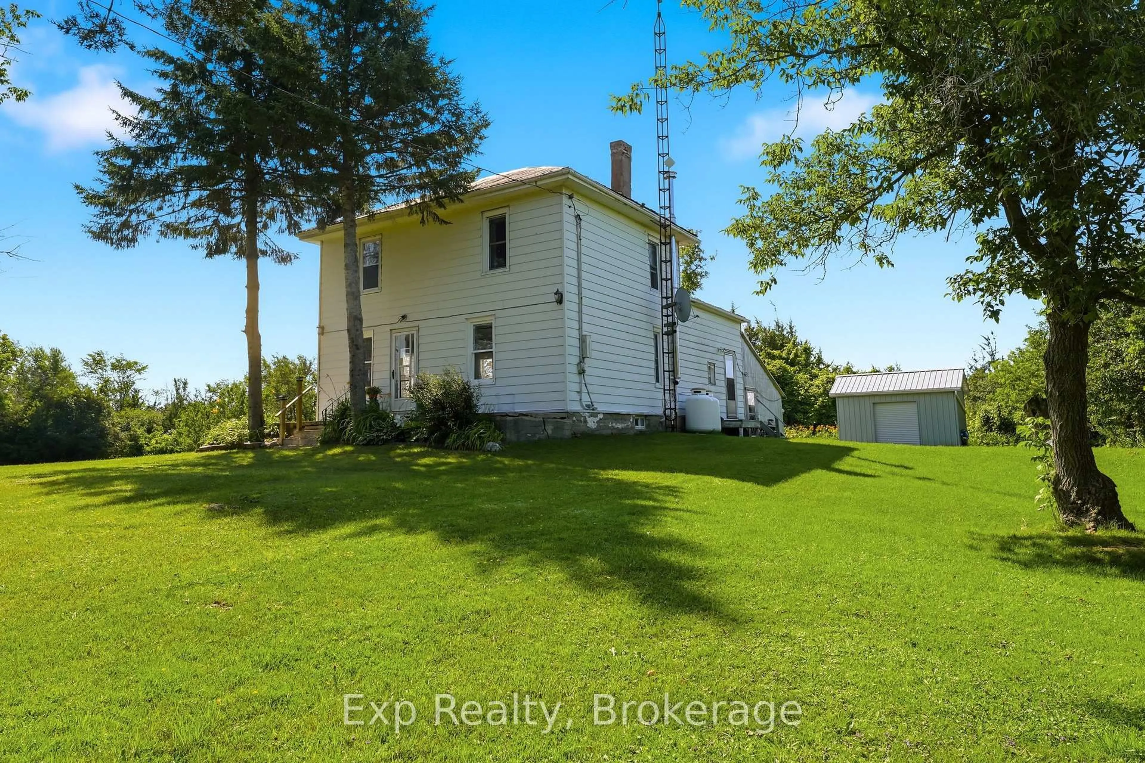 A pic from outside/outdoor area/front of a property/back of a property/a pic from drone, water/lake/river/ocean view for 210 McCullough Rd, Shannonville Ontario K0K 2N0
