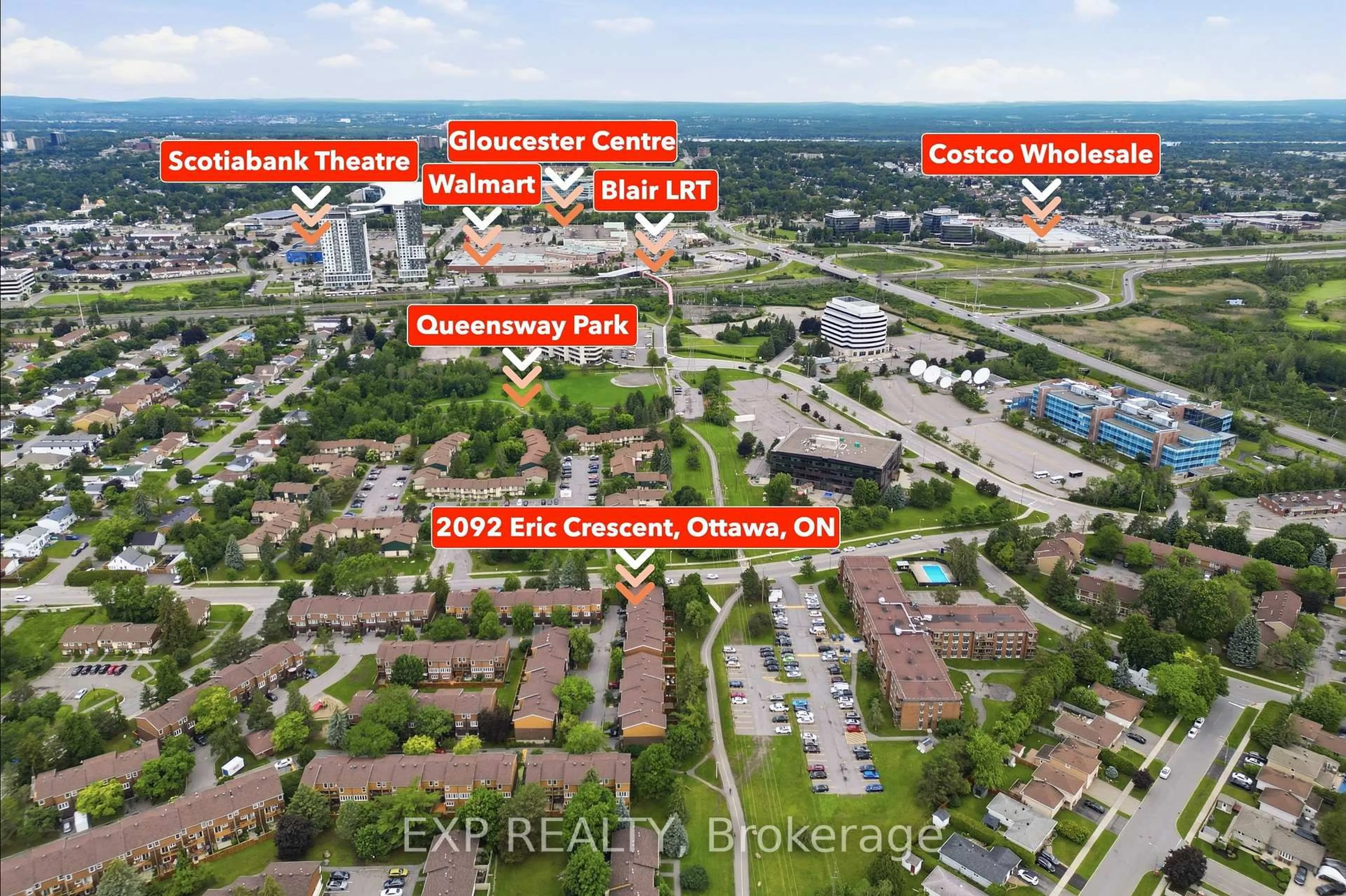 A pic from outside/outdoor area/front of a property/back of a property/a pic from drone, unknown for 2092 Eric Cres, Ottawa Ontario K1B 4P4