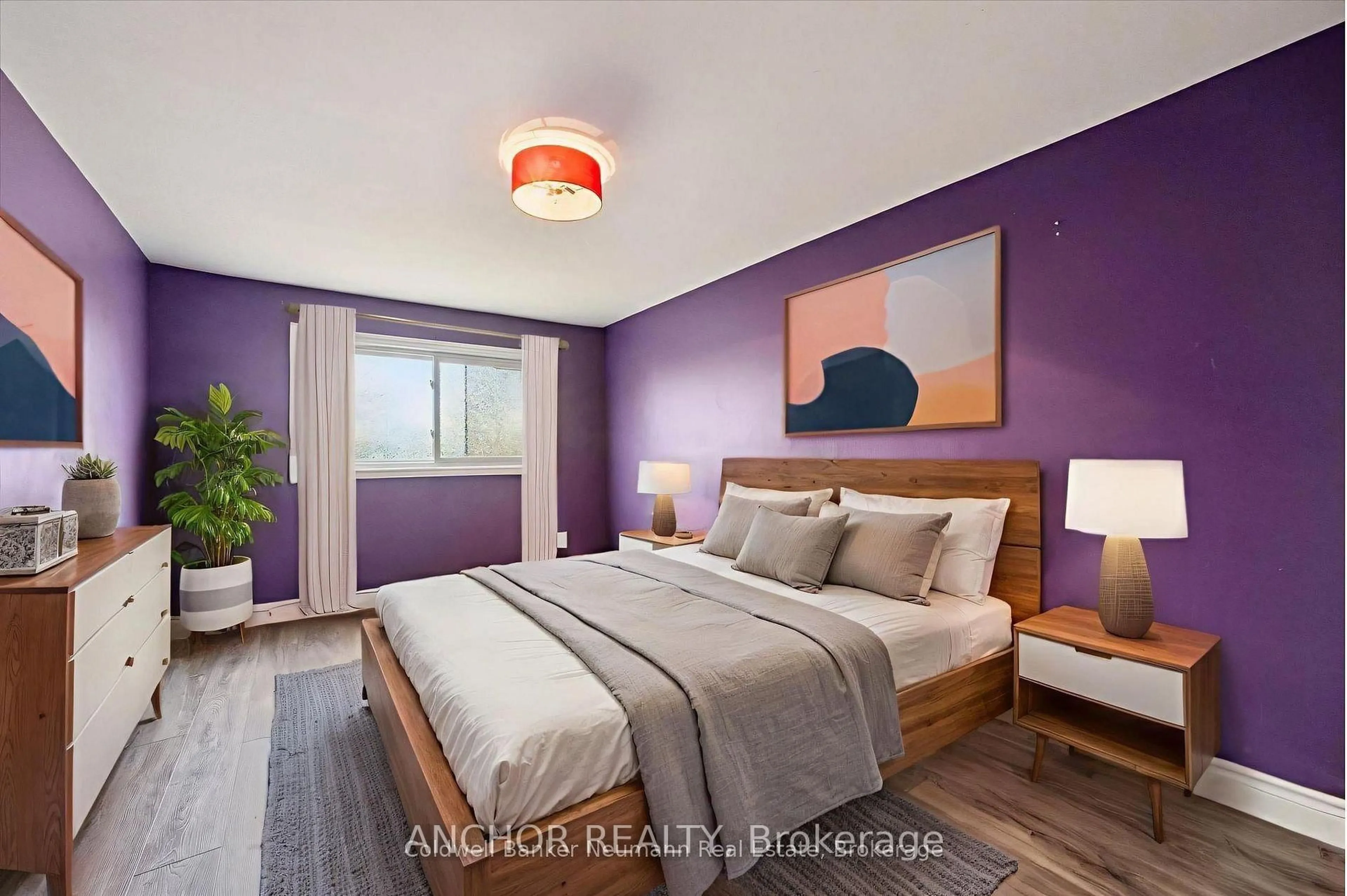 Bedroom with bed, wood/laminate floor for 51 Dovercliffe Rd #51, Guelph Ontario N1G 3A5
