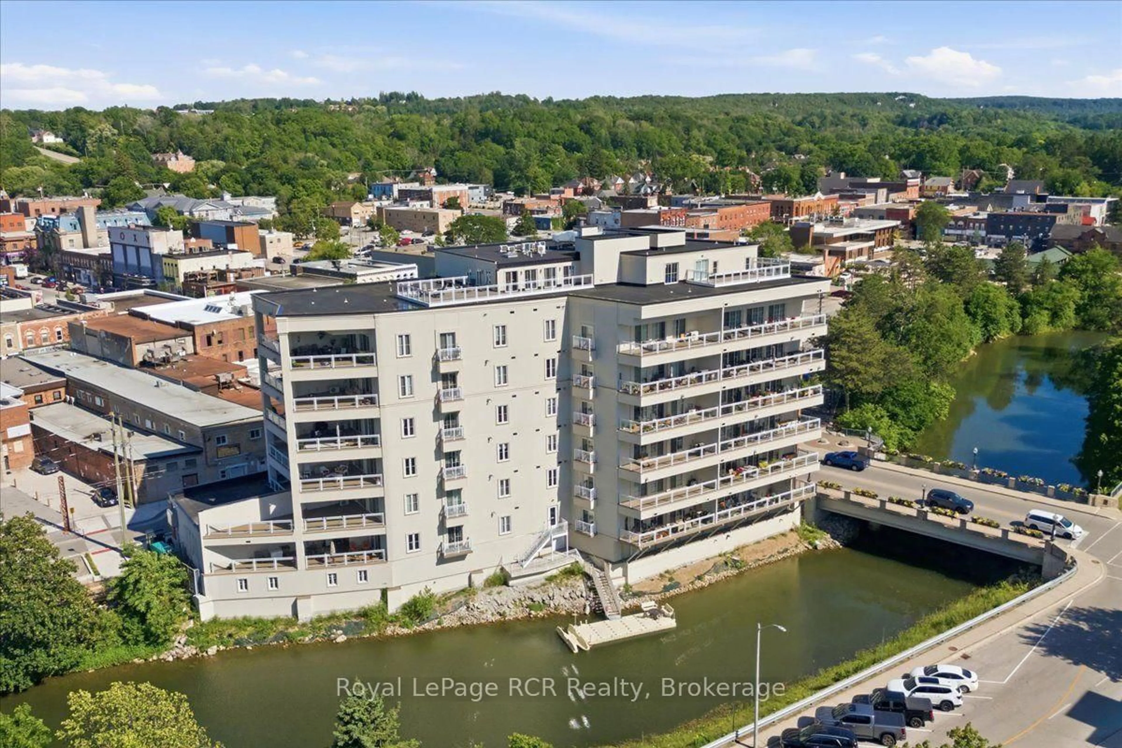 A pic from outside/outdoor area/front of a property/back of a property/a pic from drone, water/lake/river/ocean view for 80 9th St #501, Owen Sound Ontario N4K 1N4