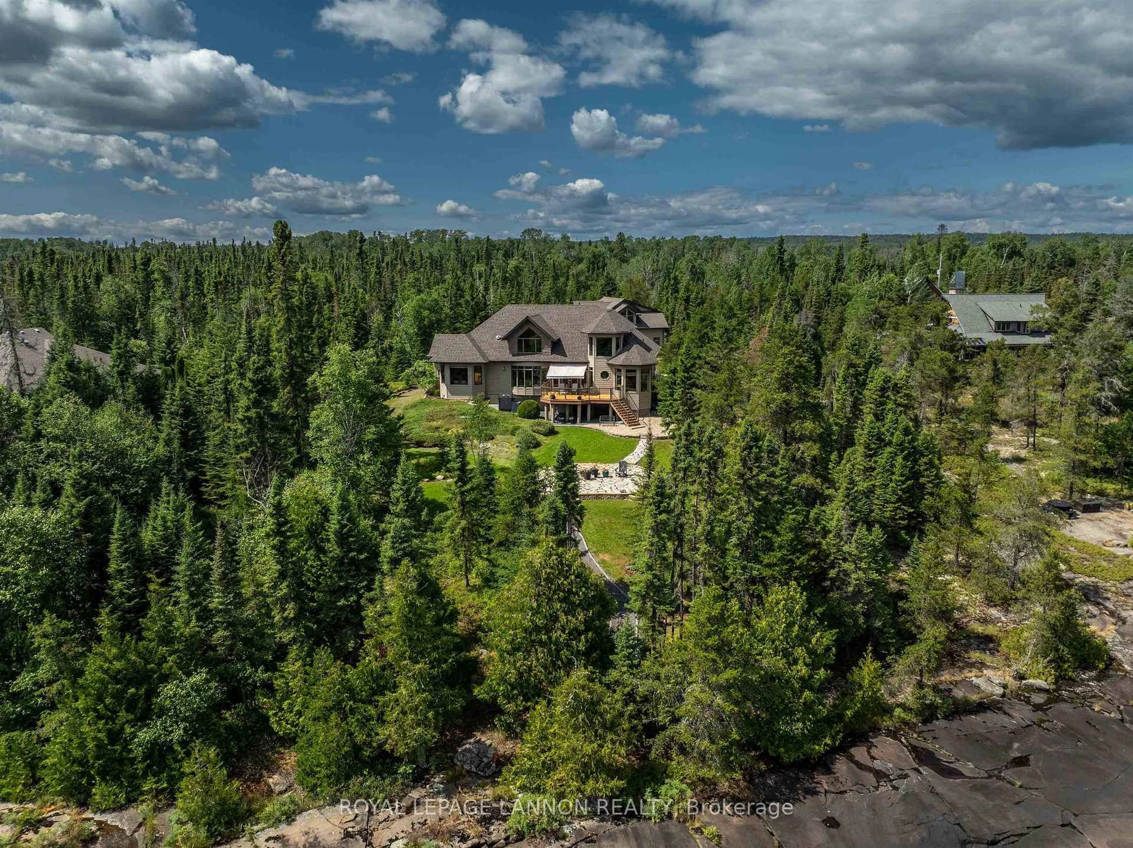 A pic from outside/outdoor area/front of a property/back of a property/a pic from drone, forest/trees view for 135 MICKELSON Dr, Shuniah Ontario P7A 6N3
