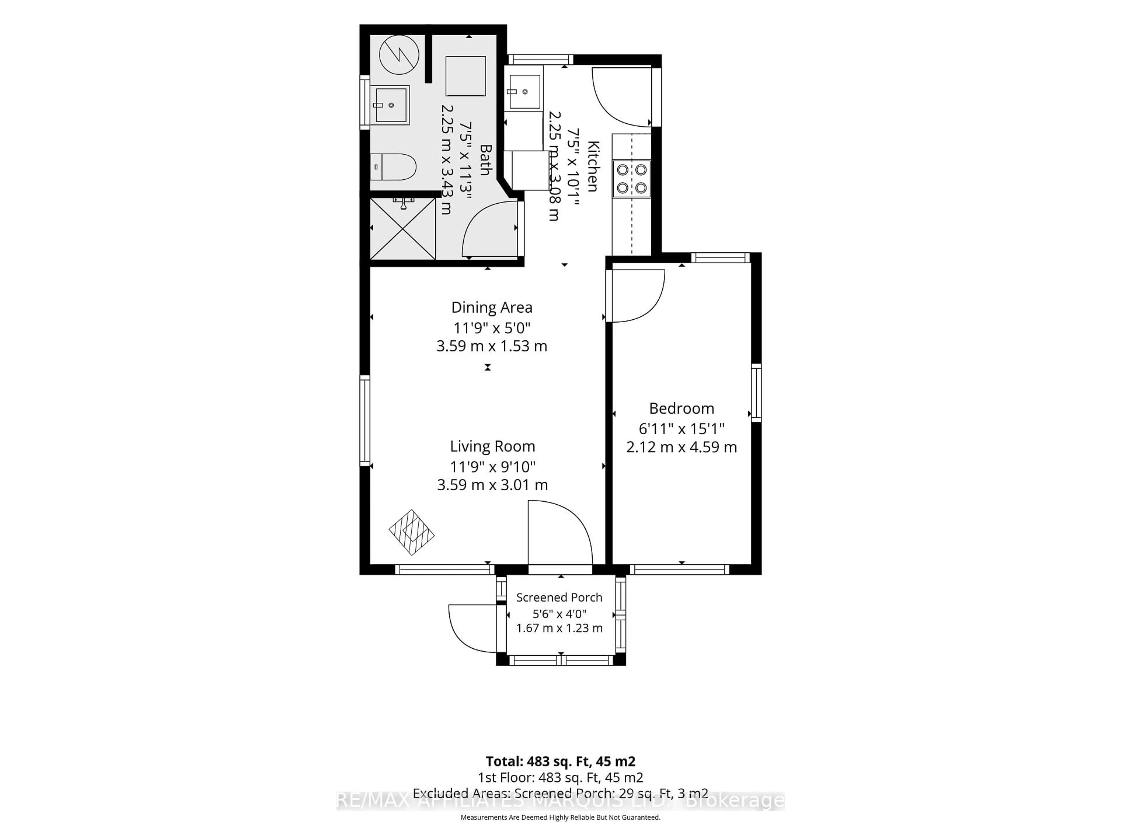 Floor plan for 5414 Farran's Point Rd Rd, South Stormont Ontario K0C 1M0