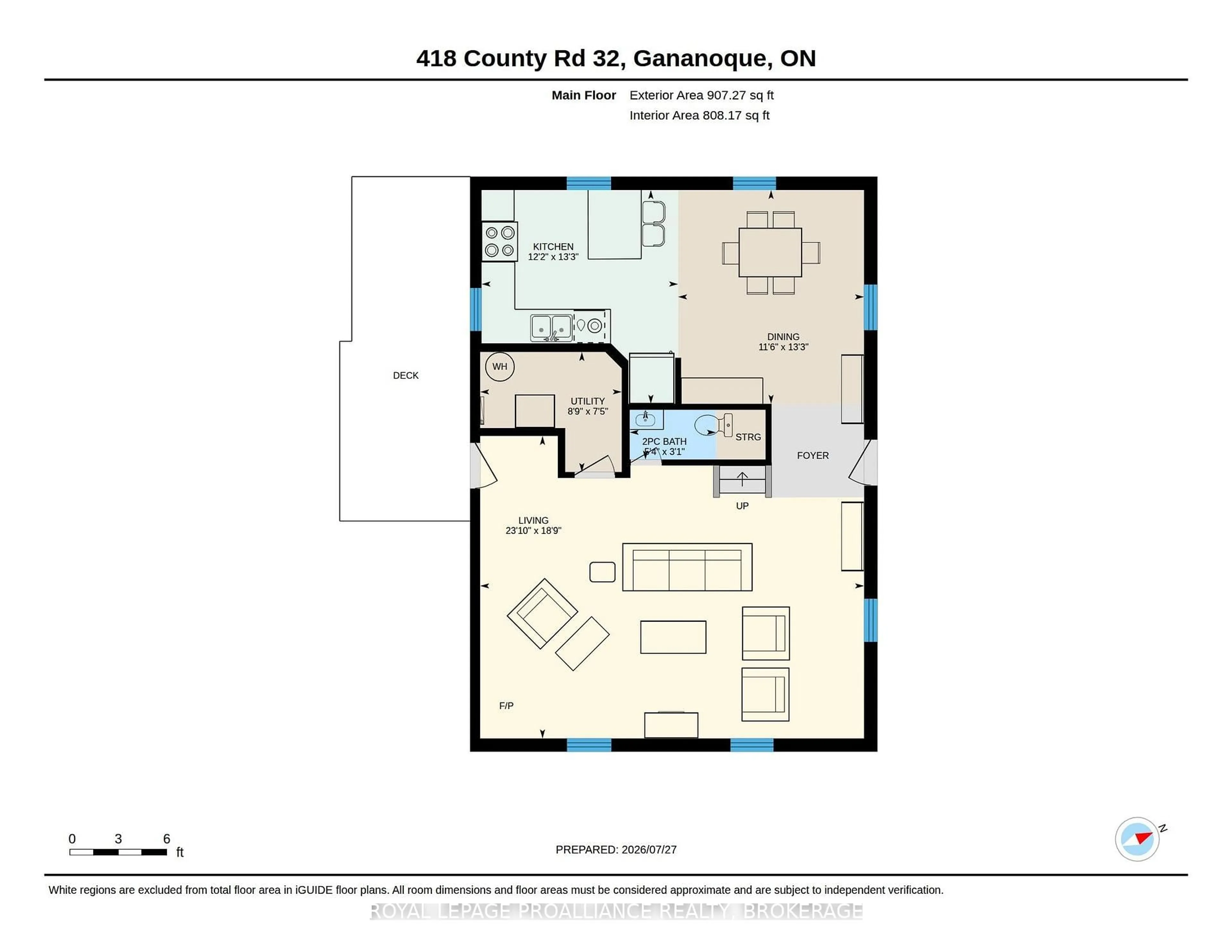 Floor plan for 418 Highway 32, Front of Leeds & Seeleys Bay Ontario K7G 2V3