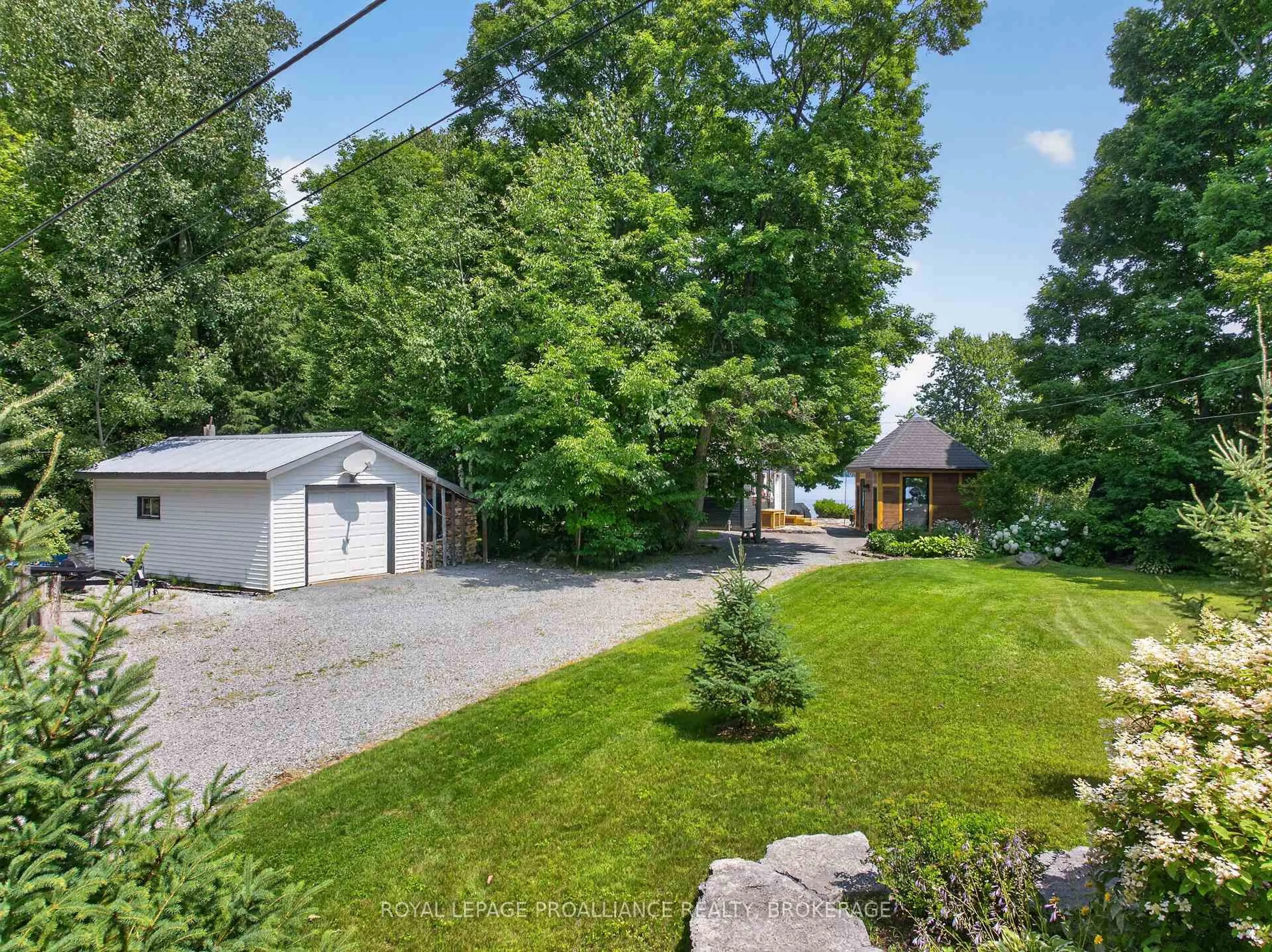 A pic from outside/outdoor area/front of a property/back of a property/a pic from drone, unknown for 1418 Wagner Rd, Sharbot Lake Ontario K0H 2P0