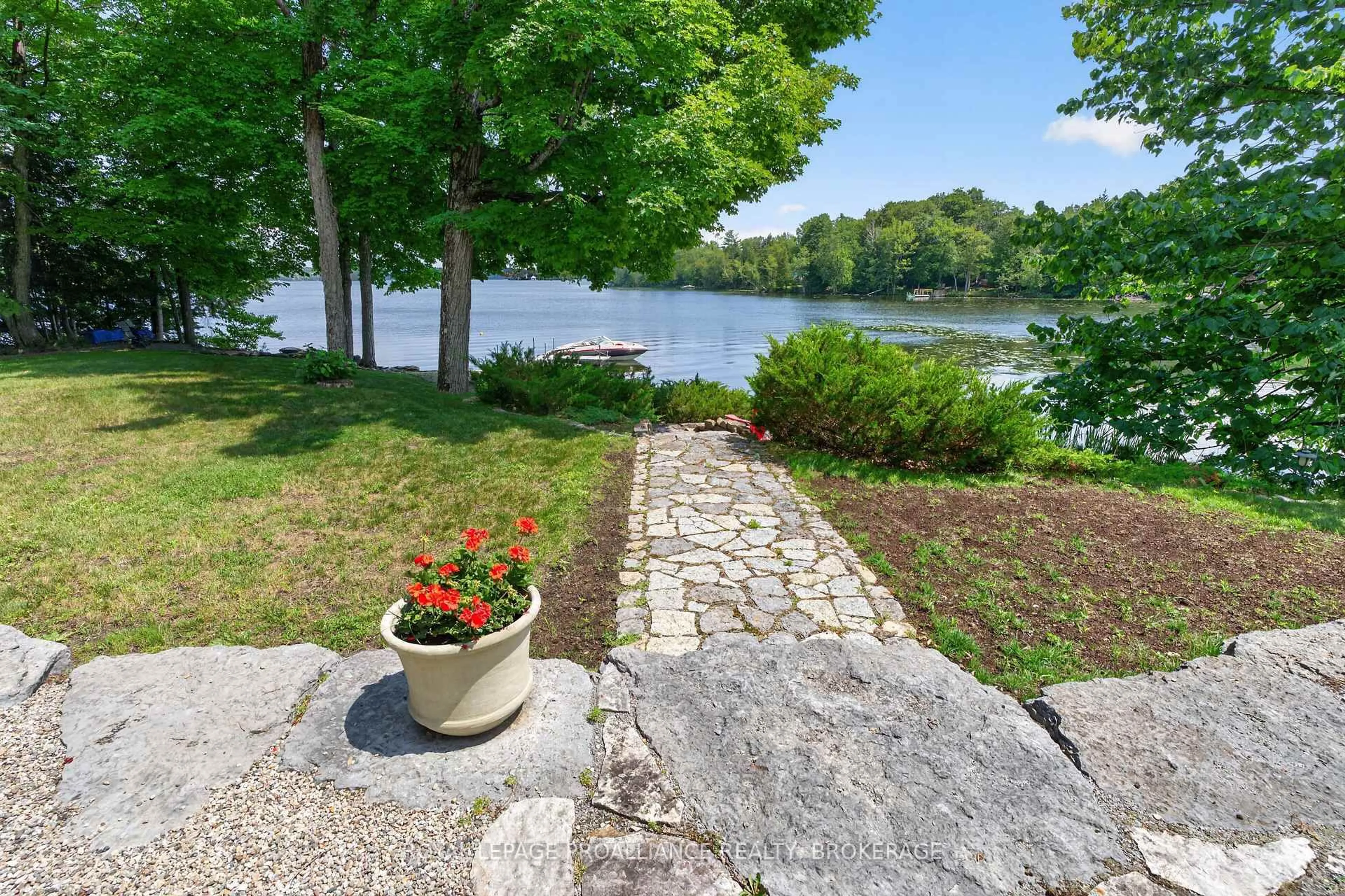 Patio, water/lake/river/ocean view for 1418 Wagner Rd, Sharbot Lake Ontario K0H 2P0