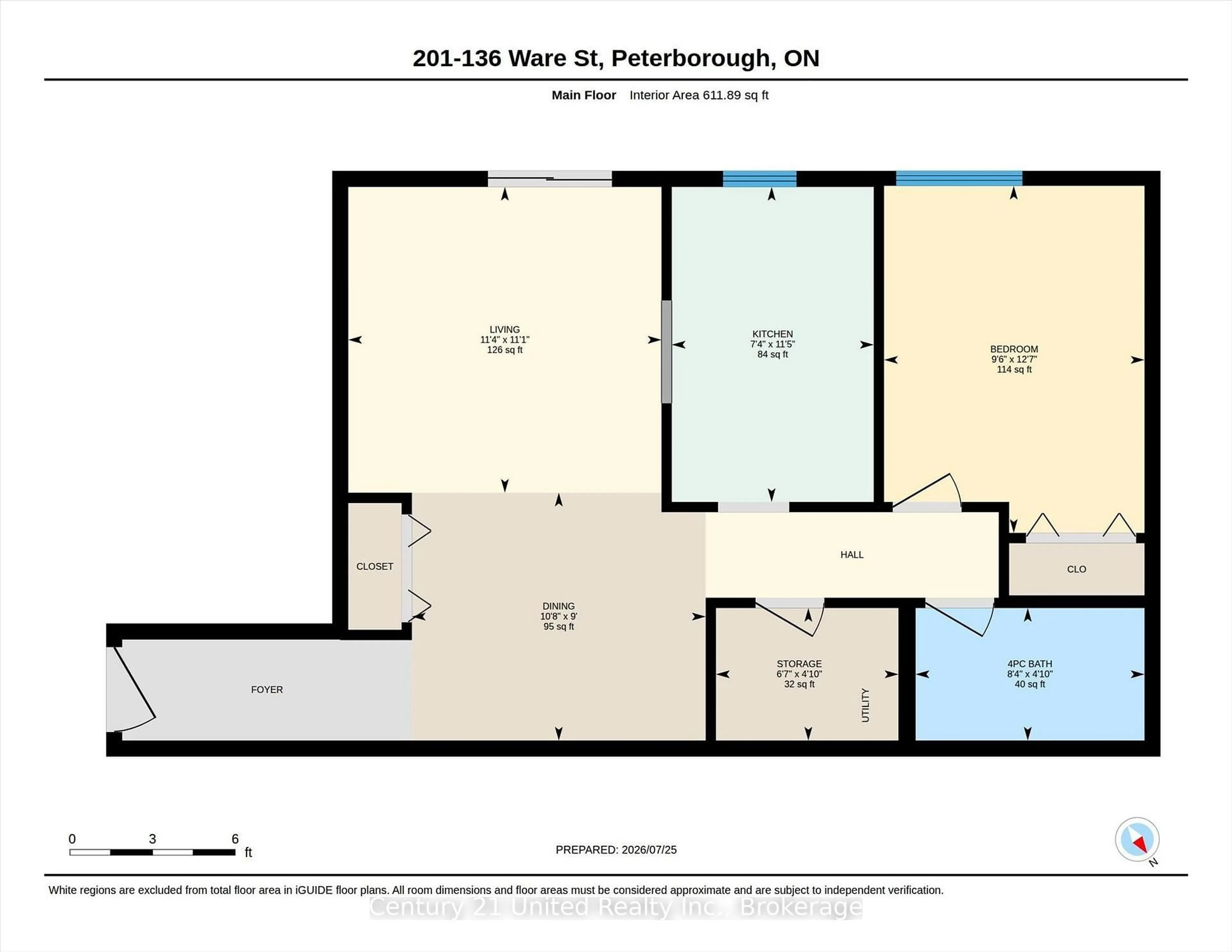 Floor plan for 136 Ware St #201, Peterborough Ontario K9J 3B8
