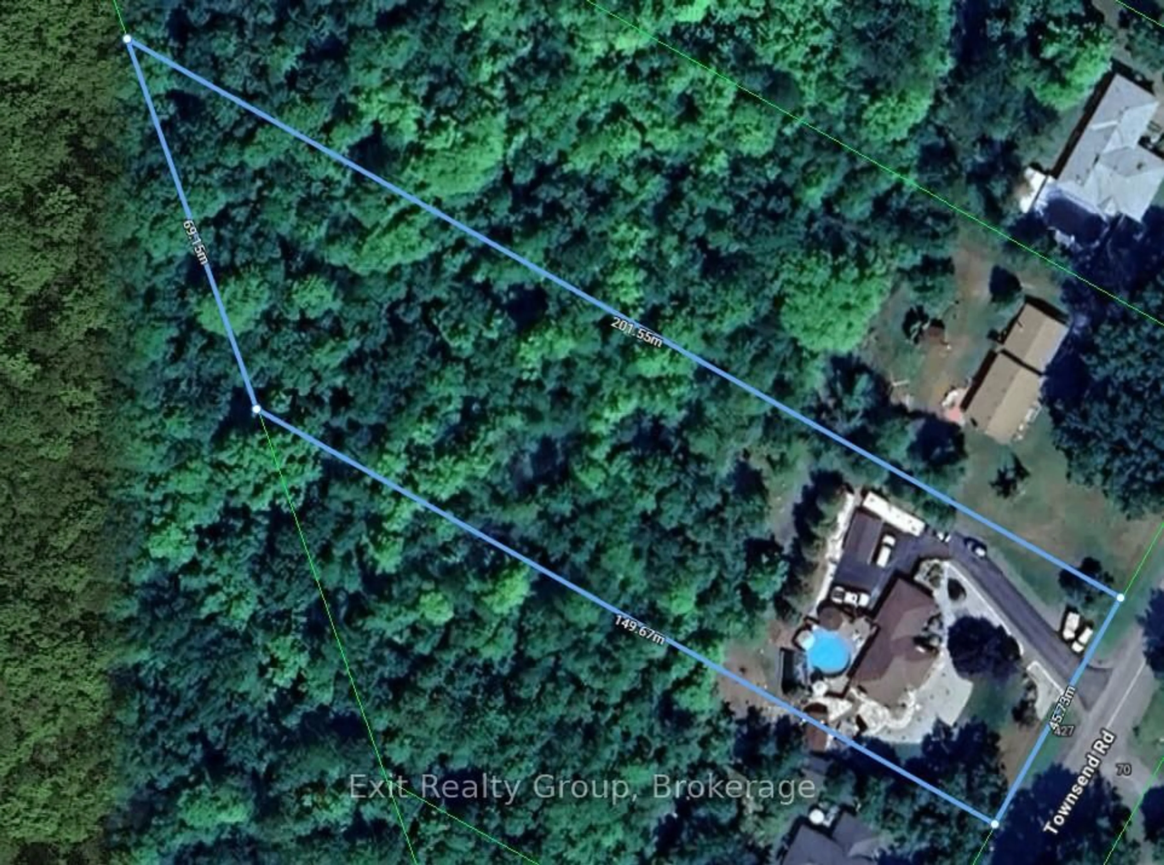 A pic from outside/outdoor area/front of a property/back of a property/a pic from drone, forest/trees view for 427 Townsend Rd, Stirling Ontario K0K 3E0