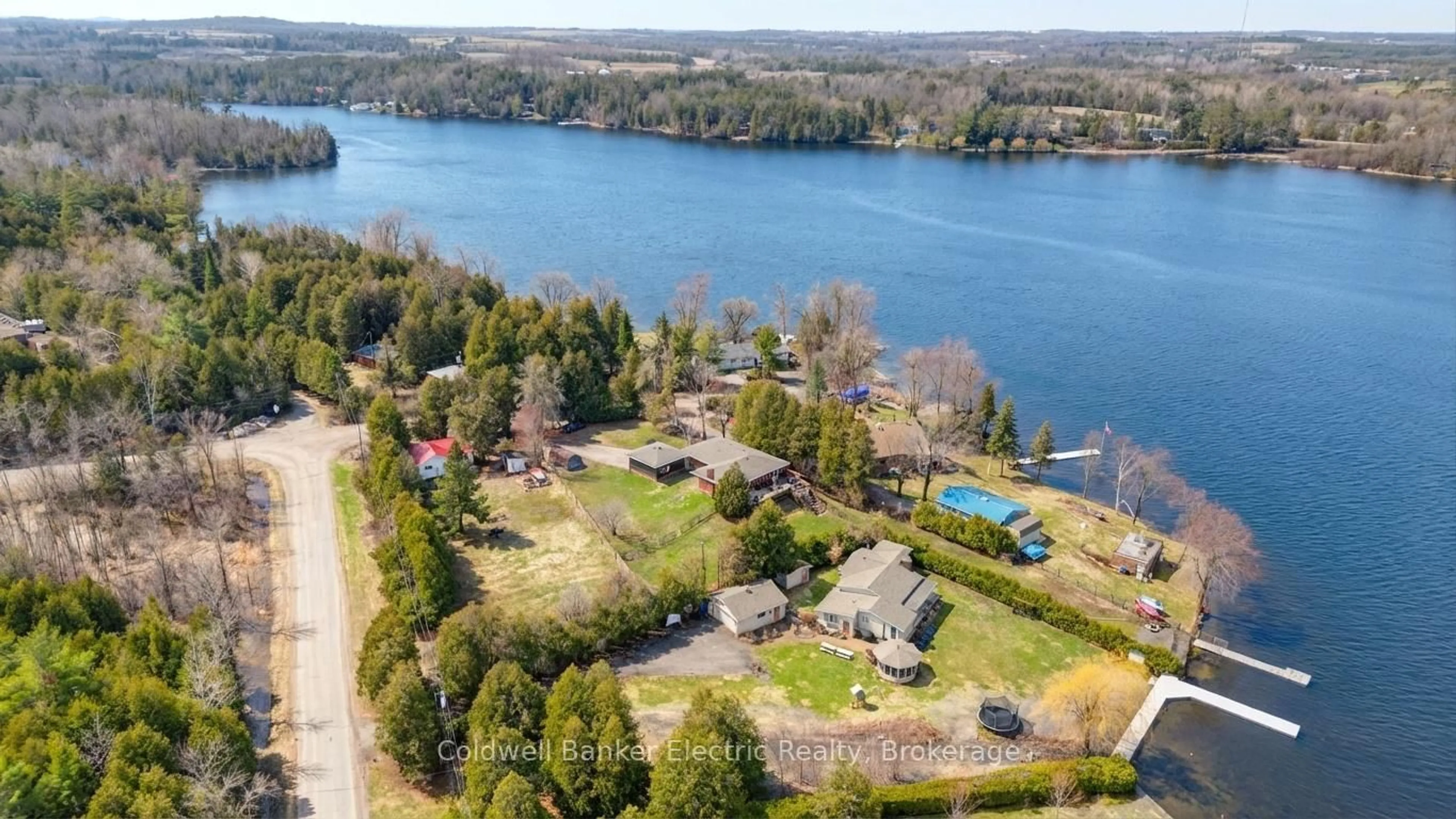 A pic from outside/outdoor area/front of a property/back of a property/a pic from drone, water/lake/river/ocean view for 1647 Stenner Rd, Douro-Dummer Ontario K0L 2H0