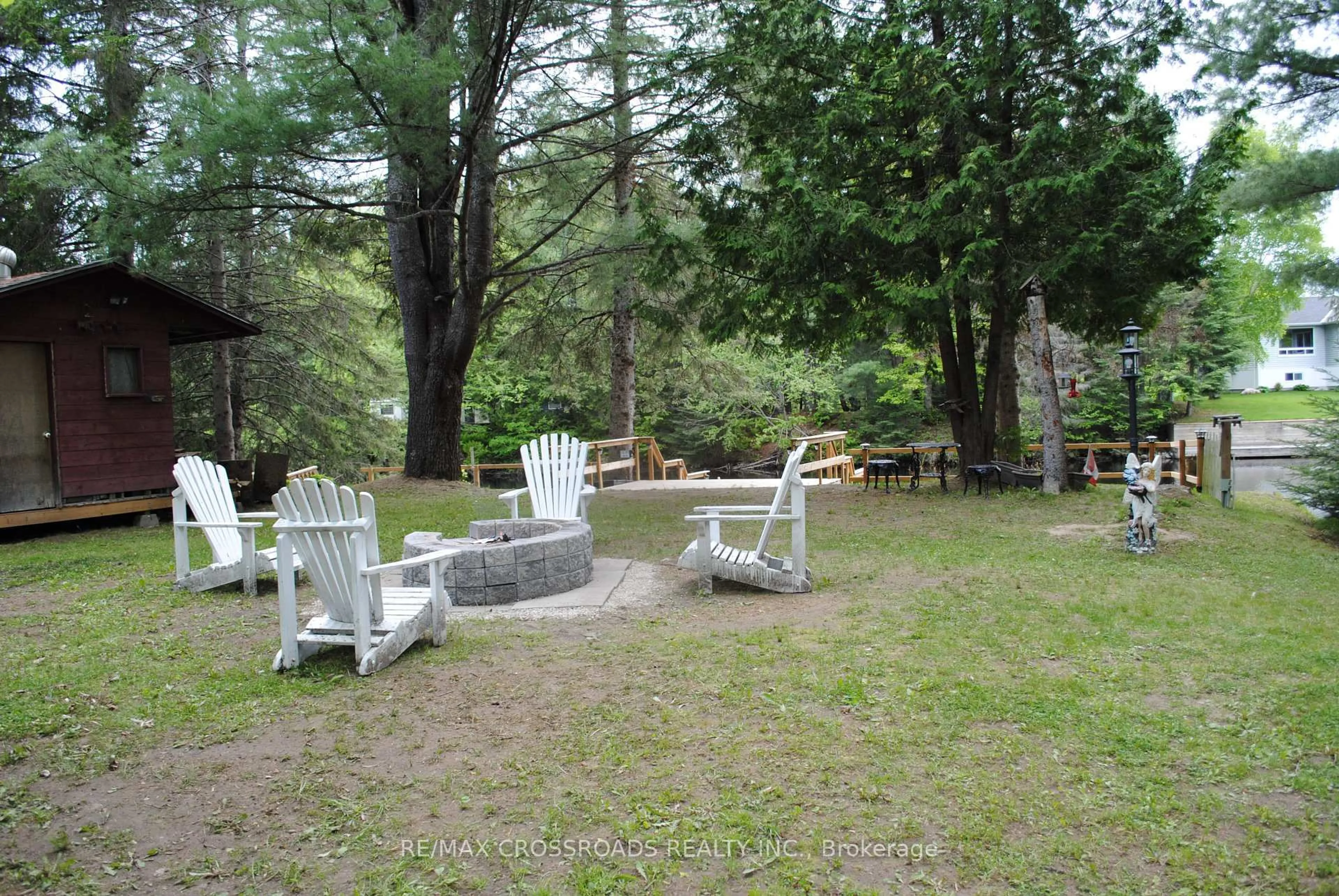 Patio, forest/trees view for 15 Brook Rd, Kawartha Lakes Ontario K0M 1N0