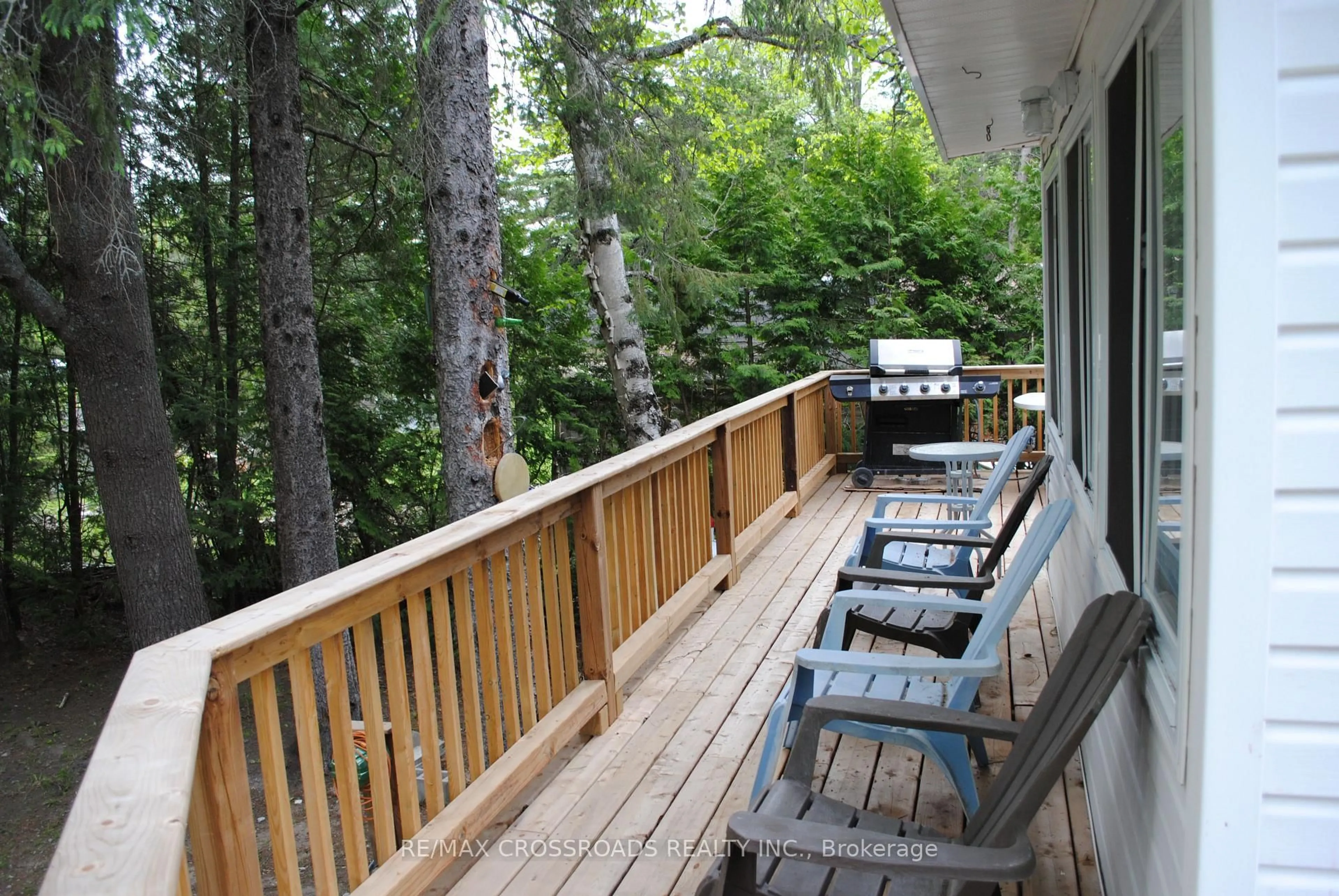 Patio, forest/trees view for 15 Brook Rd, Kawartha Lakes Ontario K0M 1N0