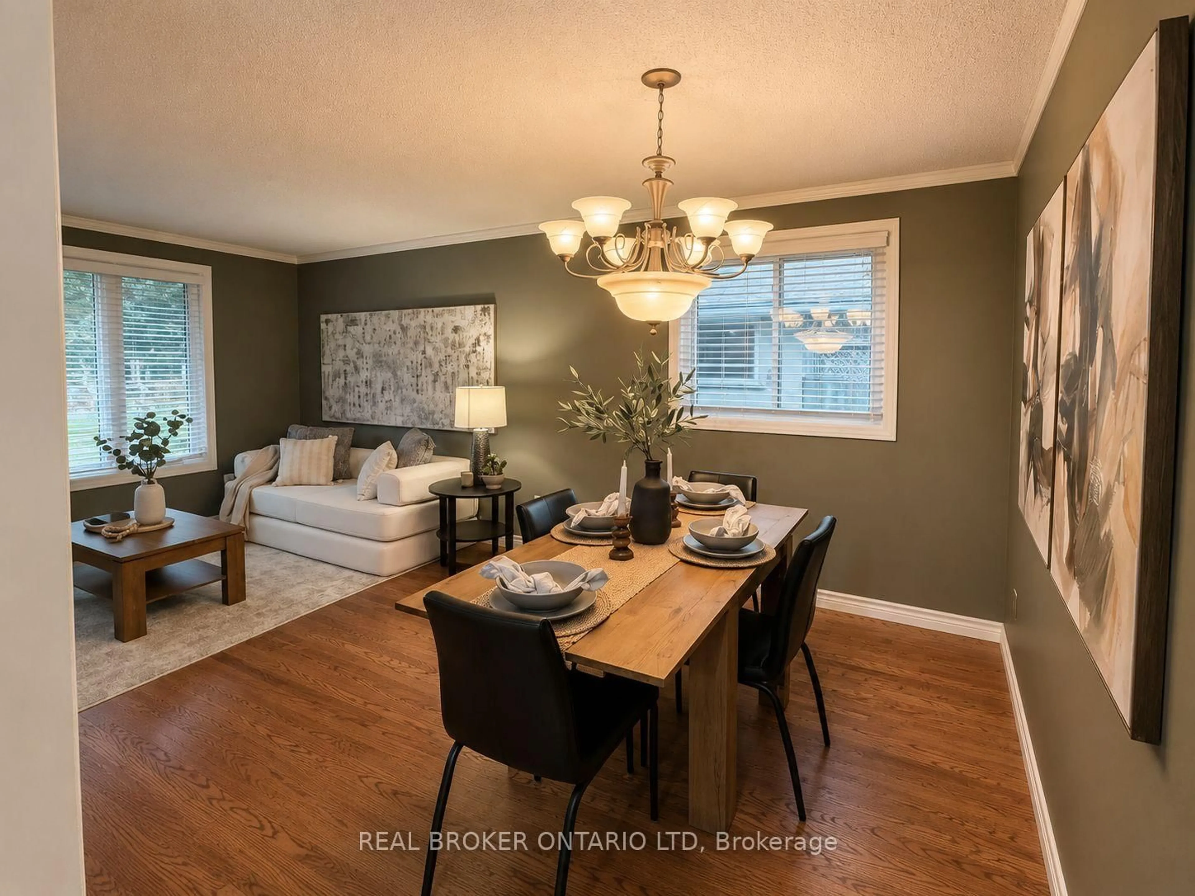 Dining room, wood/laminate floor for 95 CLIFTON Cres, London South Ontario N6C 3V9