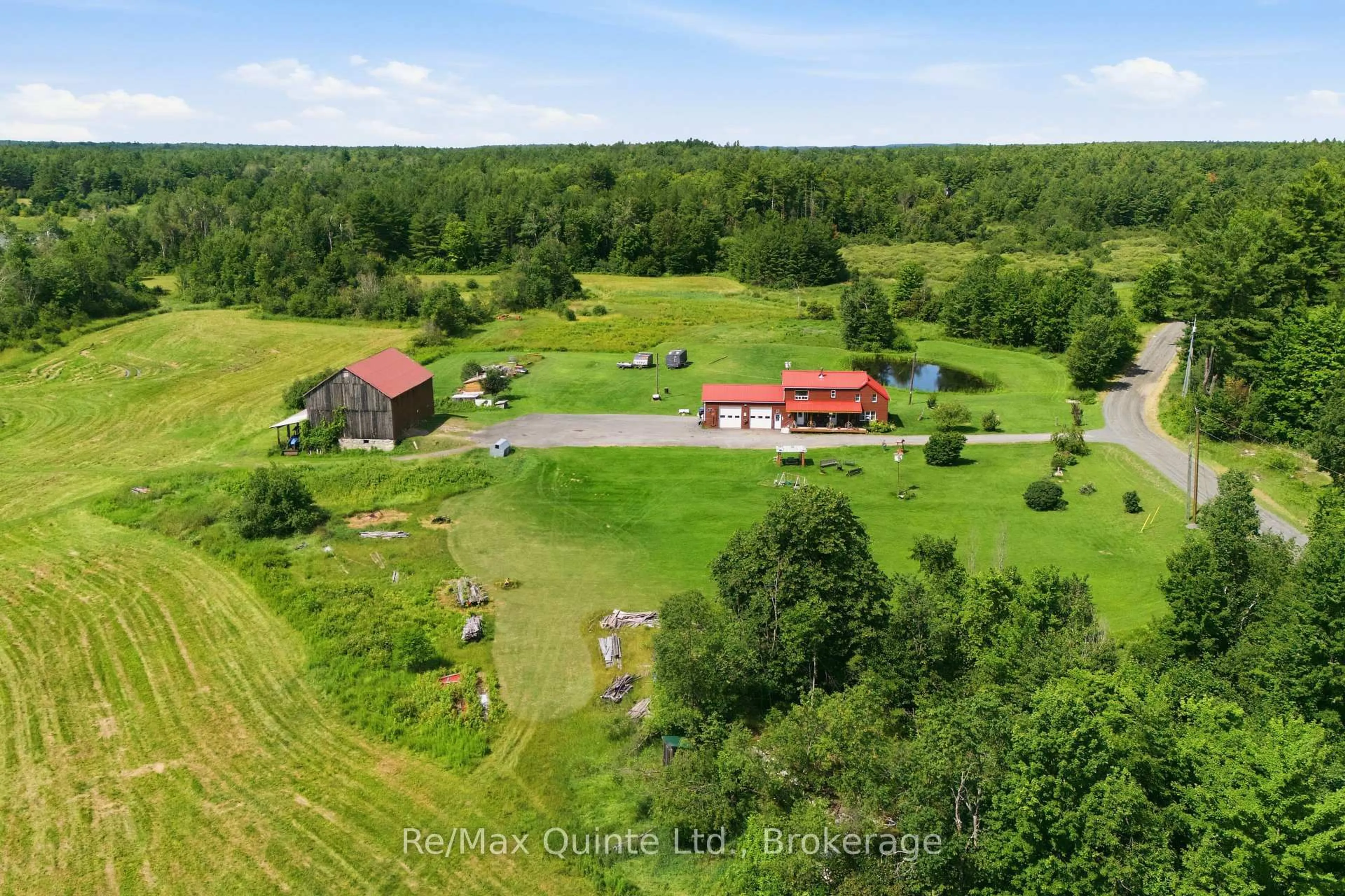 A pic from outside/outdoor area/front of a property/back of a property/a pic from drone, unknown for 95 Moores Rd, Tweed Ontario K0K 3J0