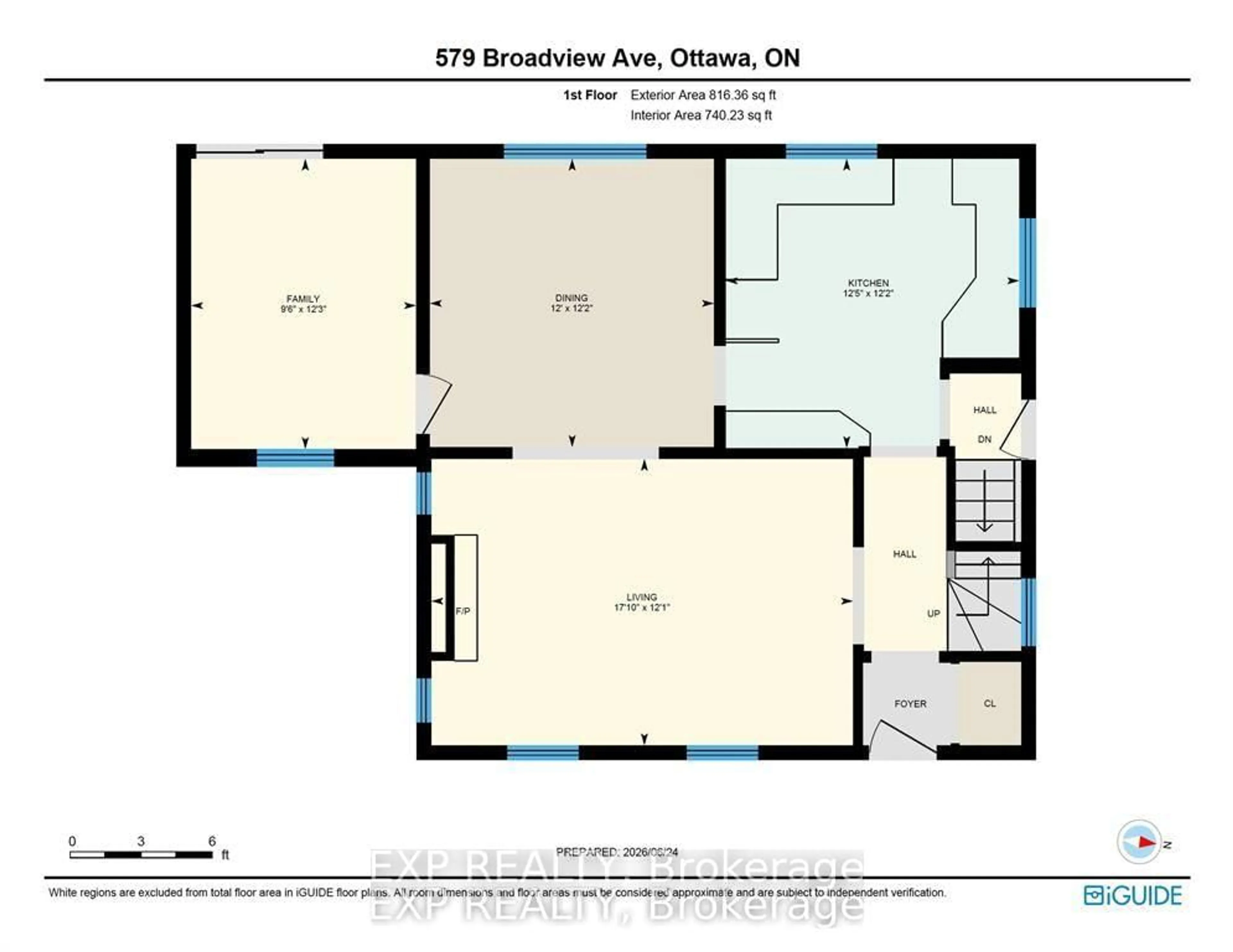 Floor plan for 579 Broadview Ave, Ottawa Ontario K2A 2L6