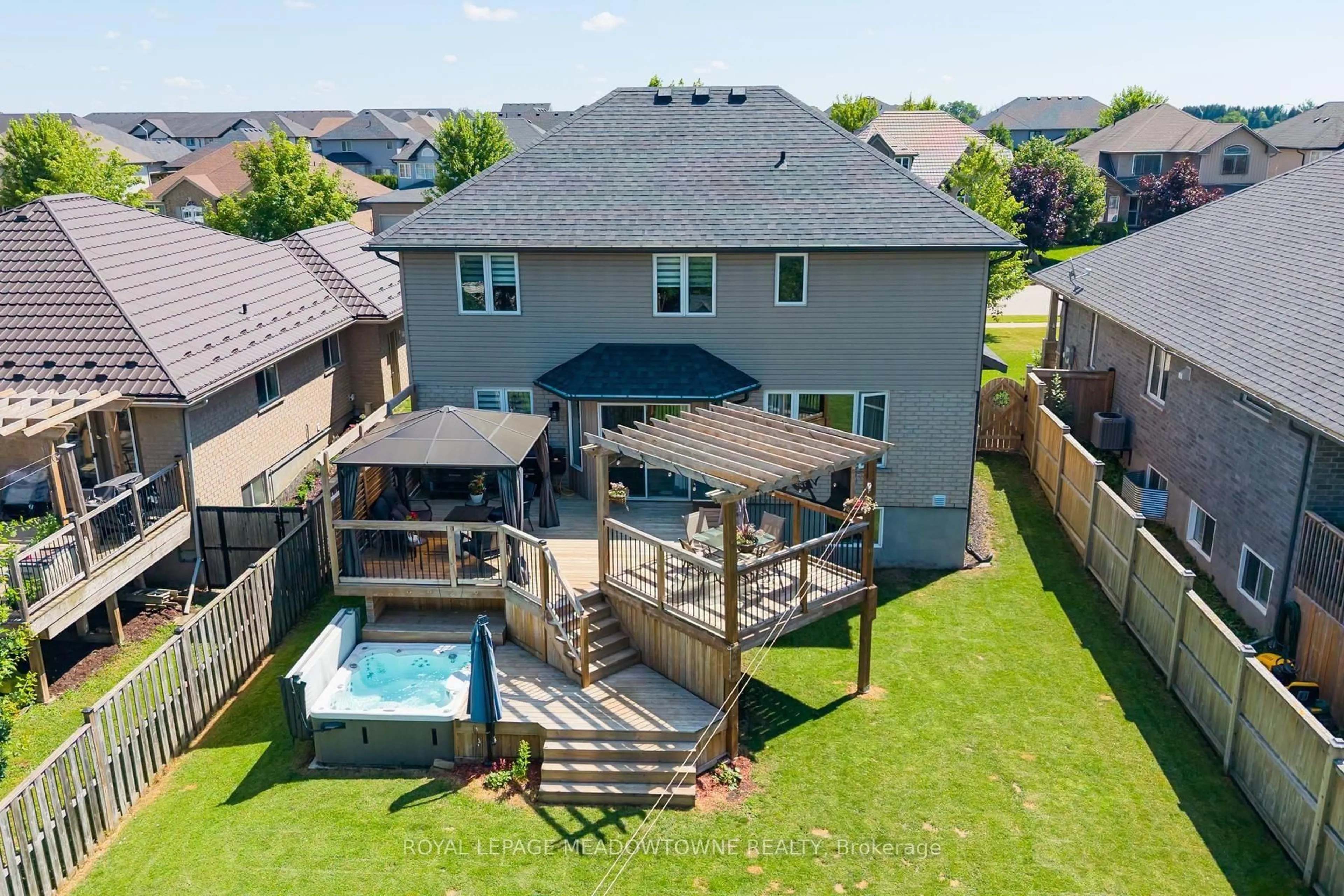 A pic from outside/outdoor area/front of a property/back of a property/a pic from drone, water/lake/river/ocean view for 112 Schmidt Dr, Wellington North Ontario N0G 1A0