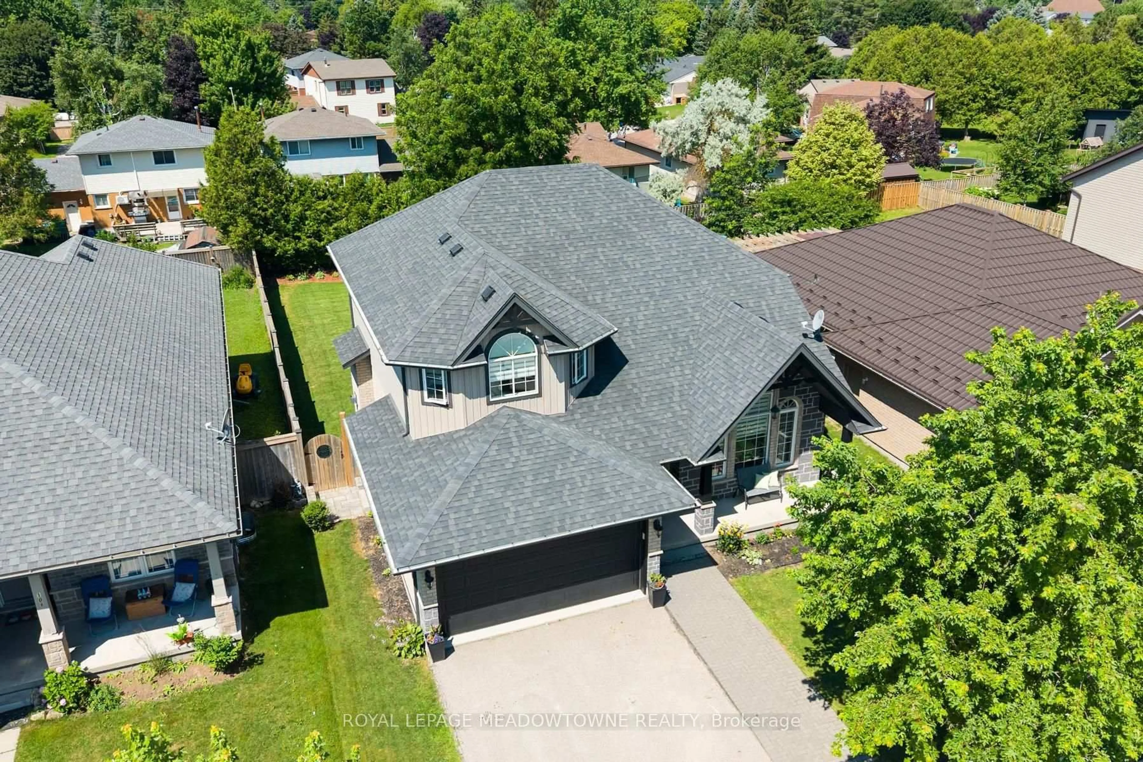 A pic from outside/outdoor area/front of a property/back of a property/a pic from drone, street for 112 Schmidt Dr, Wellington North Ontario N0G 1A0