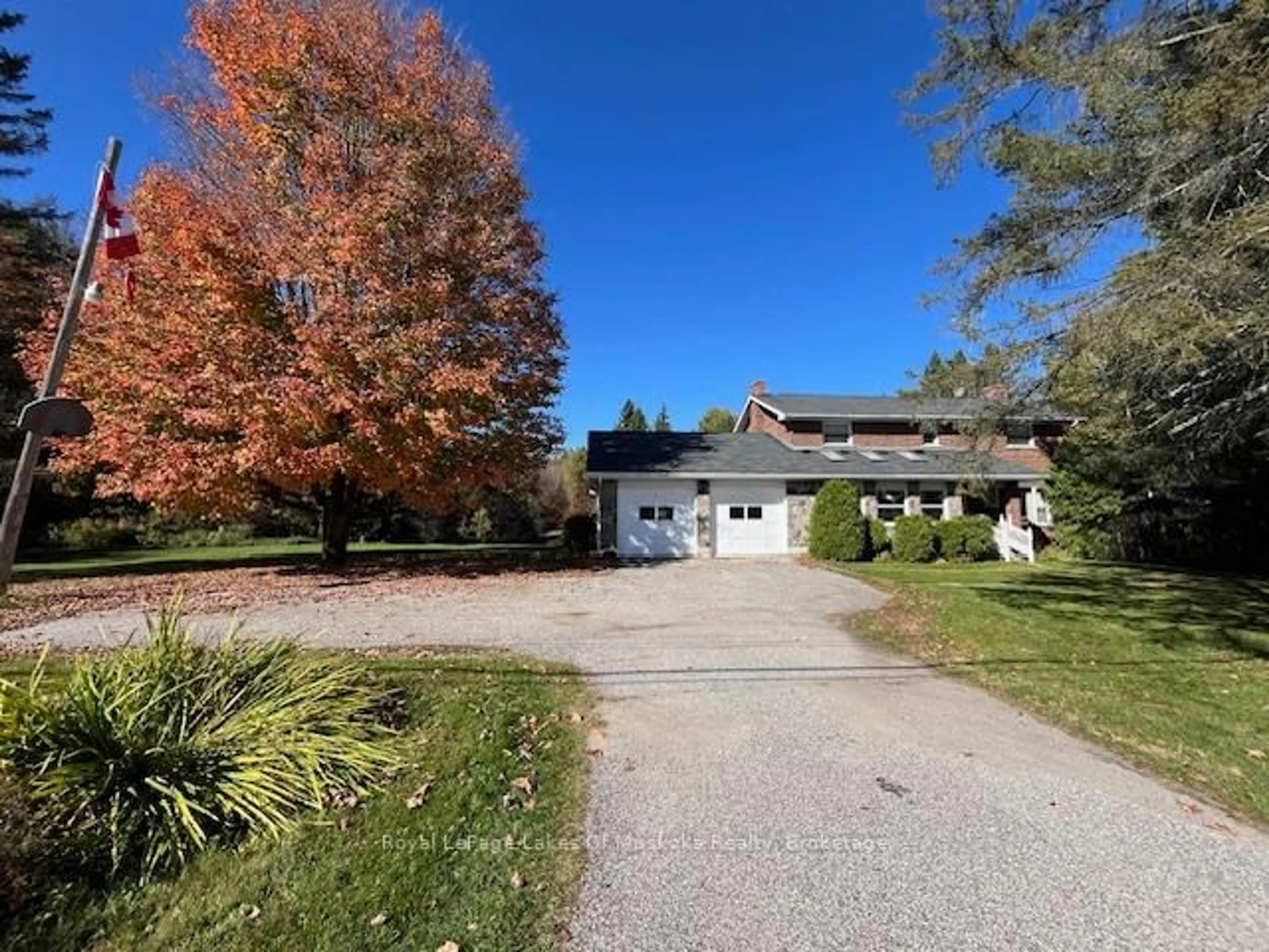 A pic from outside/outdoor area/front of a property/back of a property/a pic from drone, street for 96 520 Highway, Burk's Falls Ontario P0C 1A0