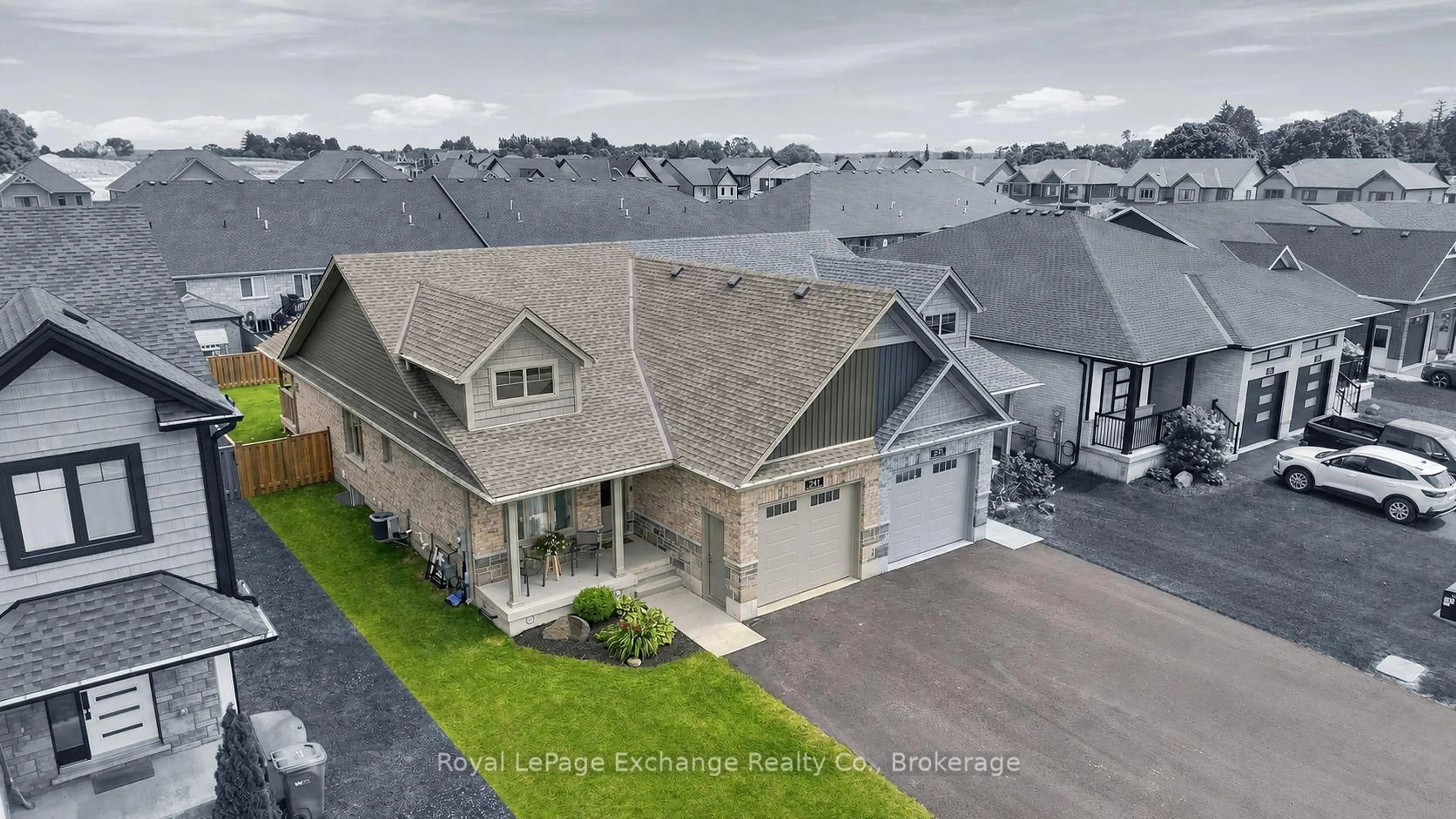 A pic from outside/outdoor area/front of a property/back of a property/a pic from drone, water/lake/river/ocean view for 241 Eccles Ave, West Grey Ontario N0G 1R0