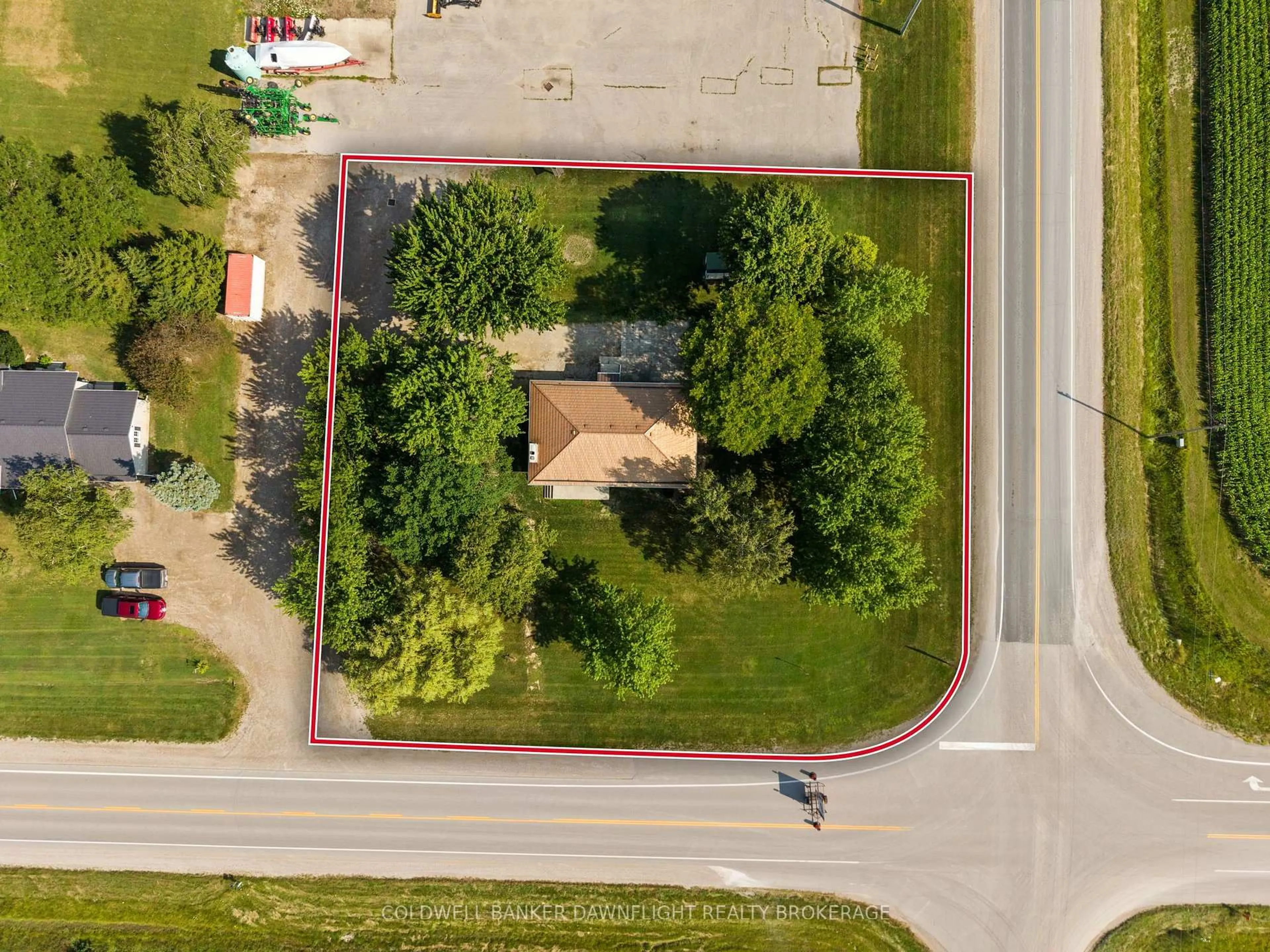 A pic from outside/outdoor area/front of a property/back of a property/a pic from drone, street for 38786 B Zurich-Hensall Rd, Bluewater Ontario N0M 2T0