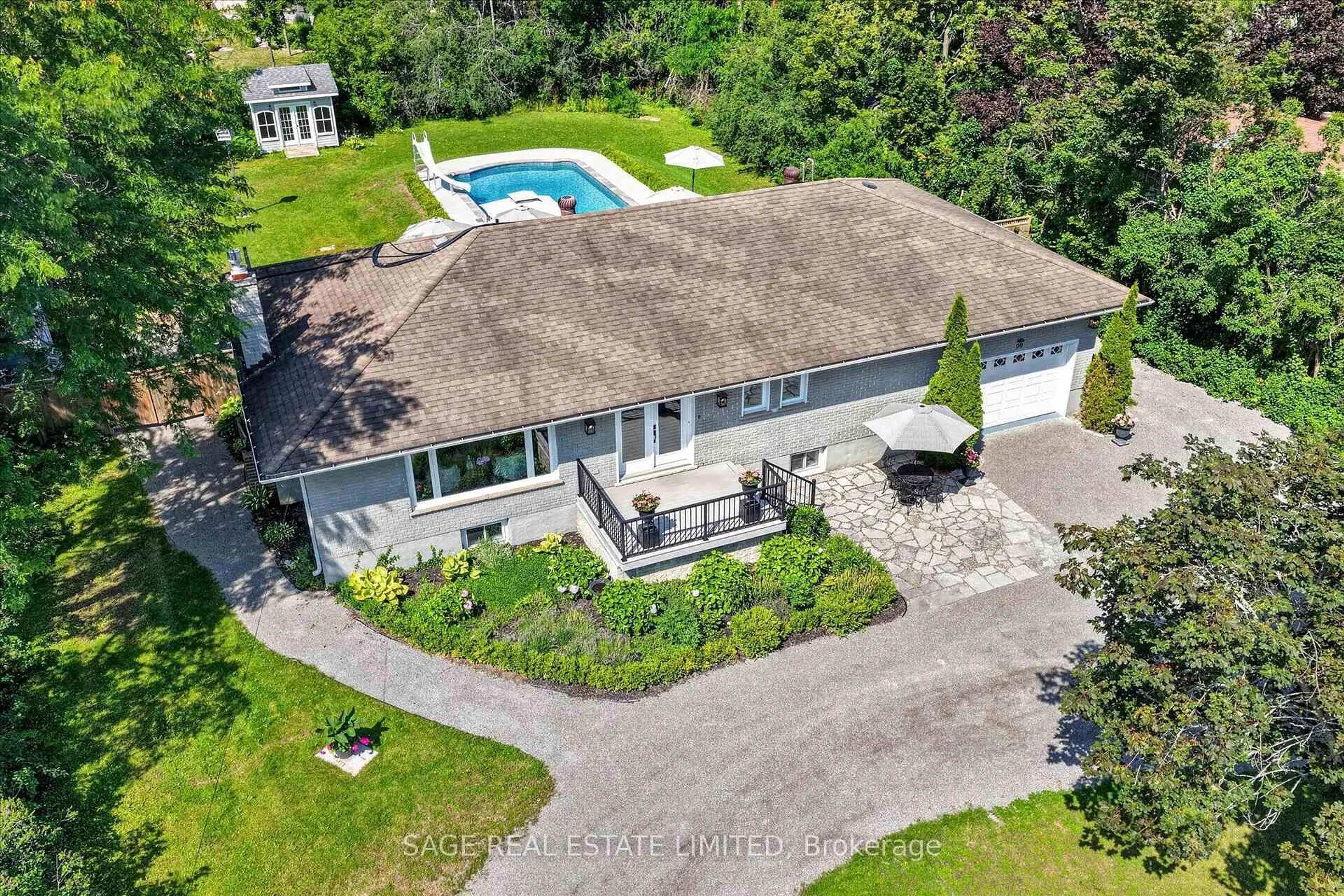 A pic from outside/outdoor area/front of a property/back of a property/a pic from drone, unknown for 99 Need St, Kawartha Lakes Ontario K0M 1A0