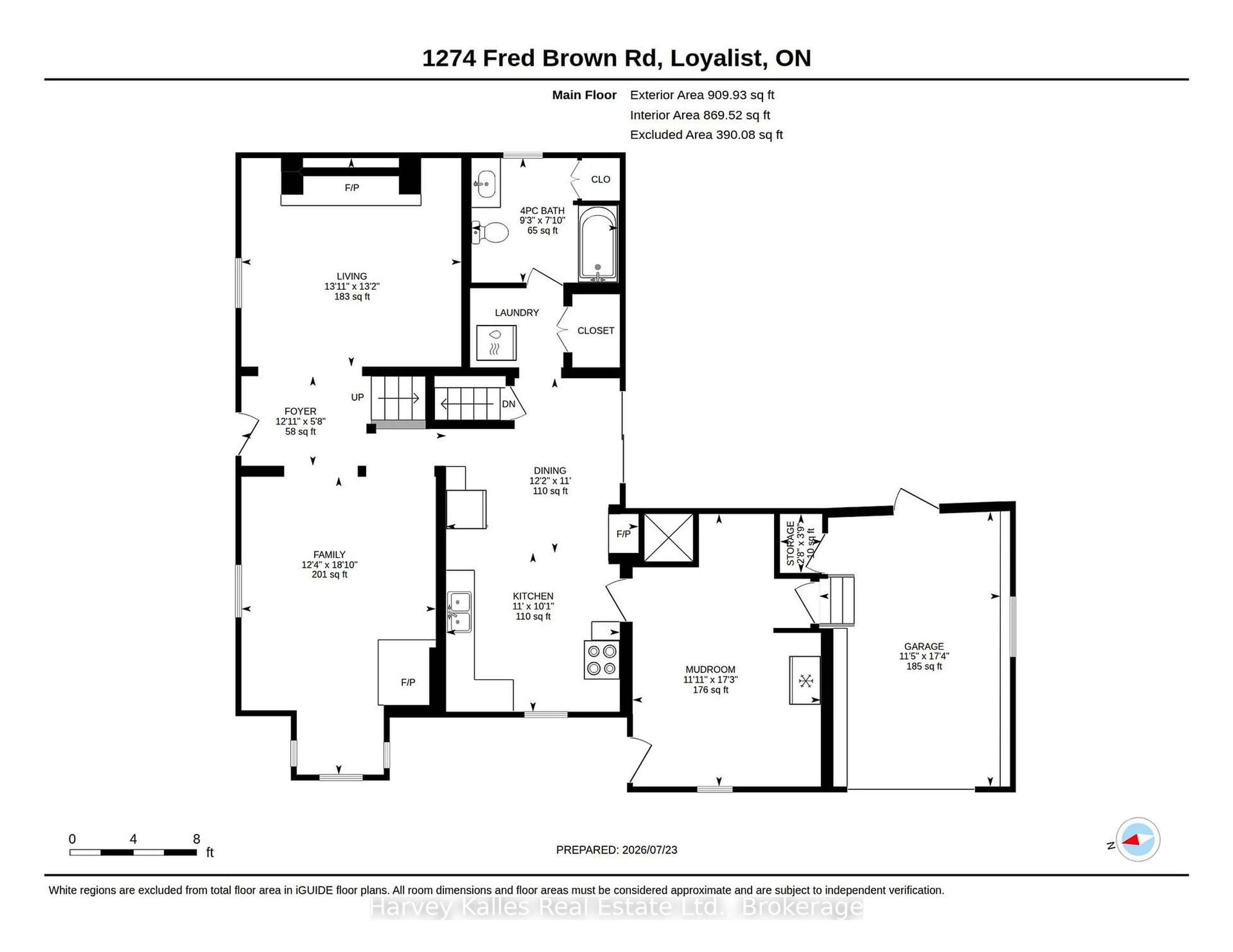 Floor plan for 1274 Fred Brown Rd, Loyalist Ontario K0K 2H0