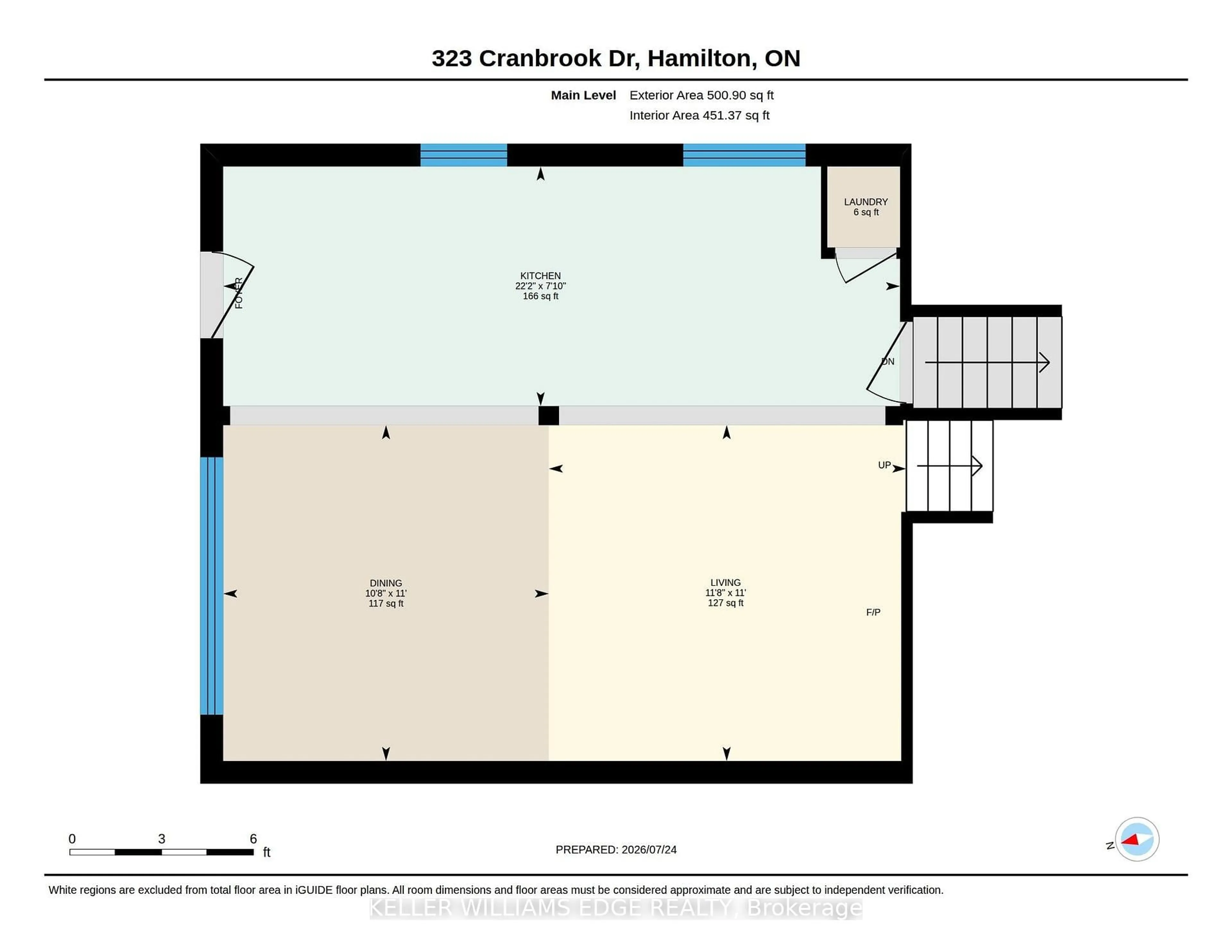 Floor plan for 323 Cranbrook Dr, Hamilton Ontario L9C 4T4