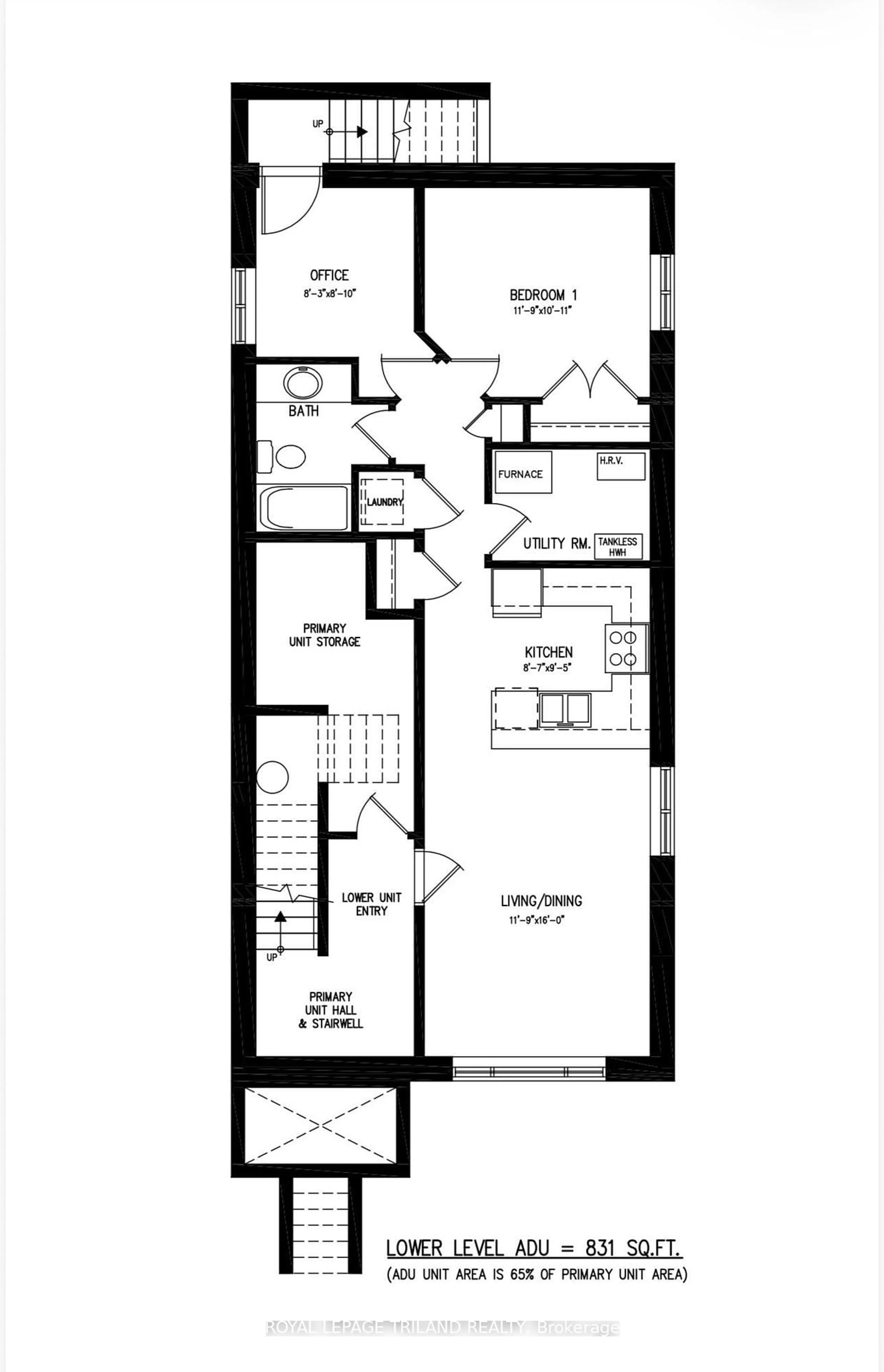 Floor plan for 77 Sterling St, London East Ontario N5Y 1Y6