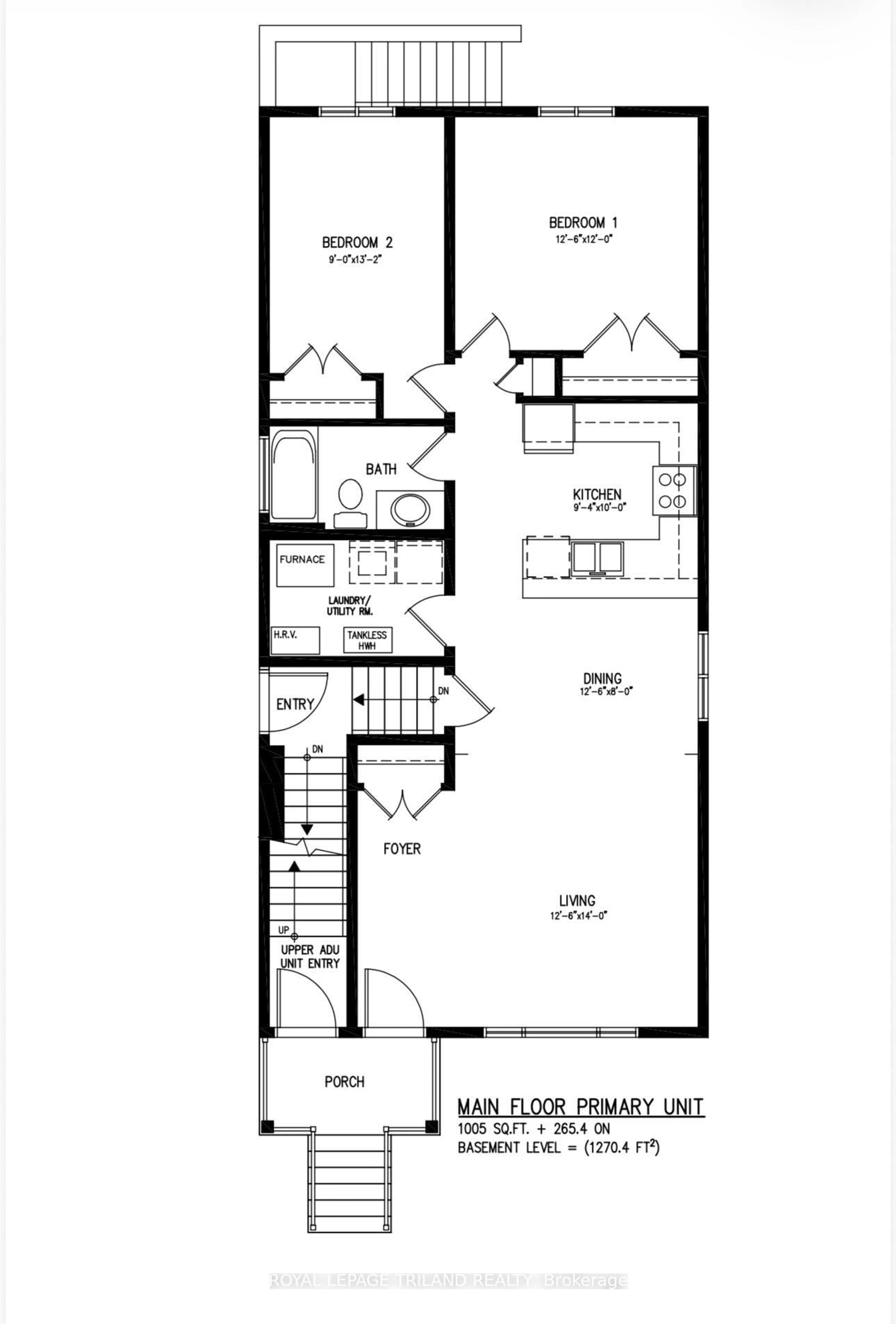 Floor plan for 77 Sterling St, London East Ontario N5Y 1Y6