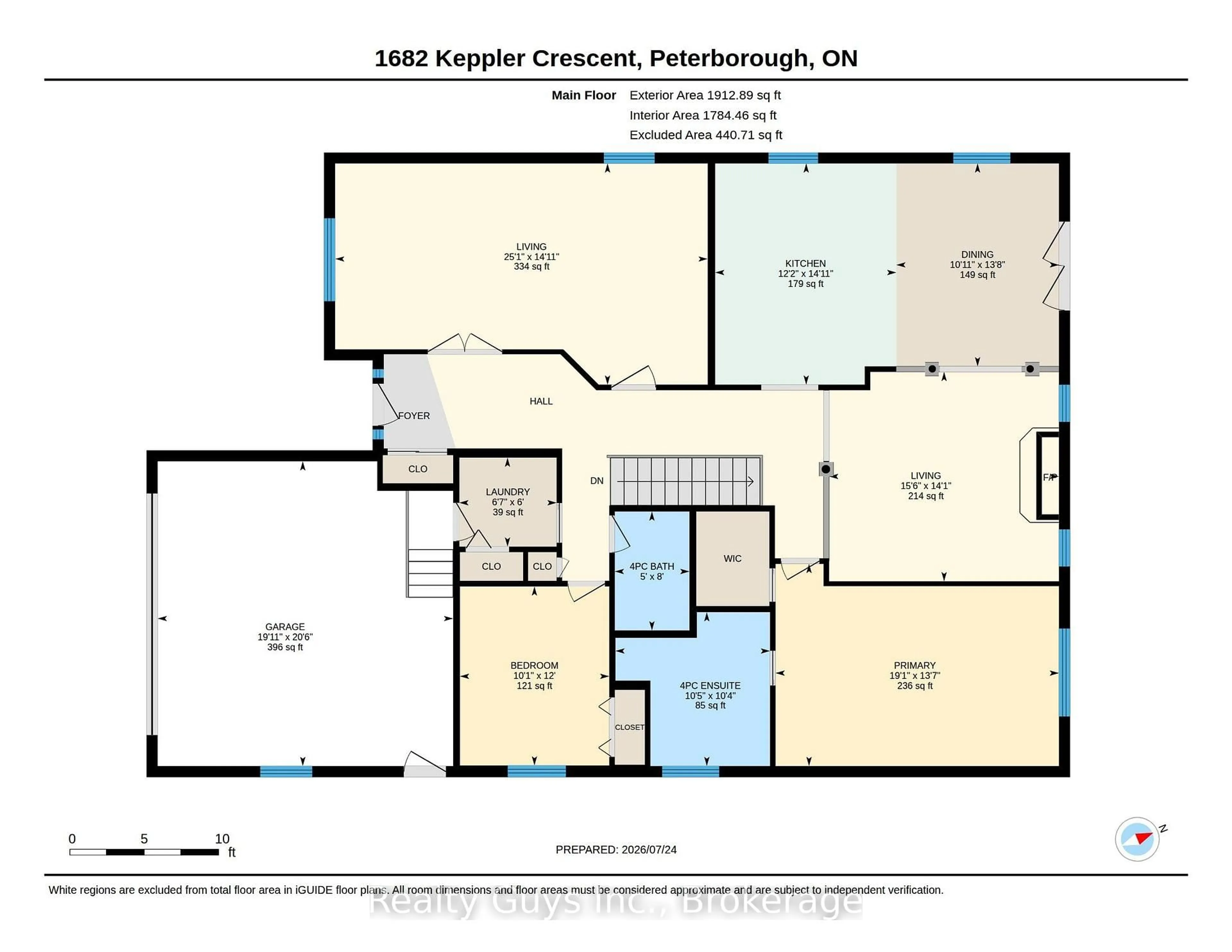 Floor plan for 1682 Keppler Cres, Peterborough Ontario K9K 2P5