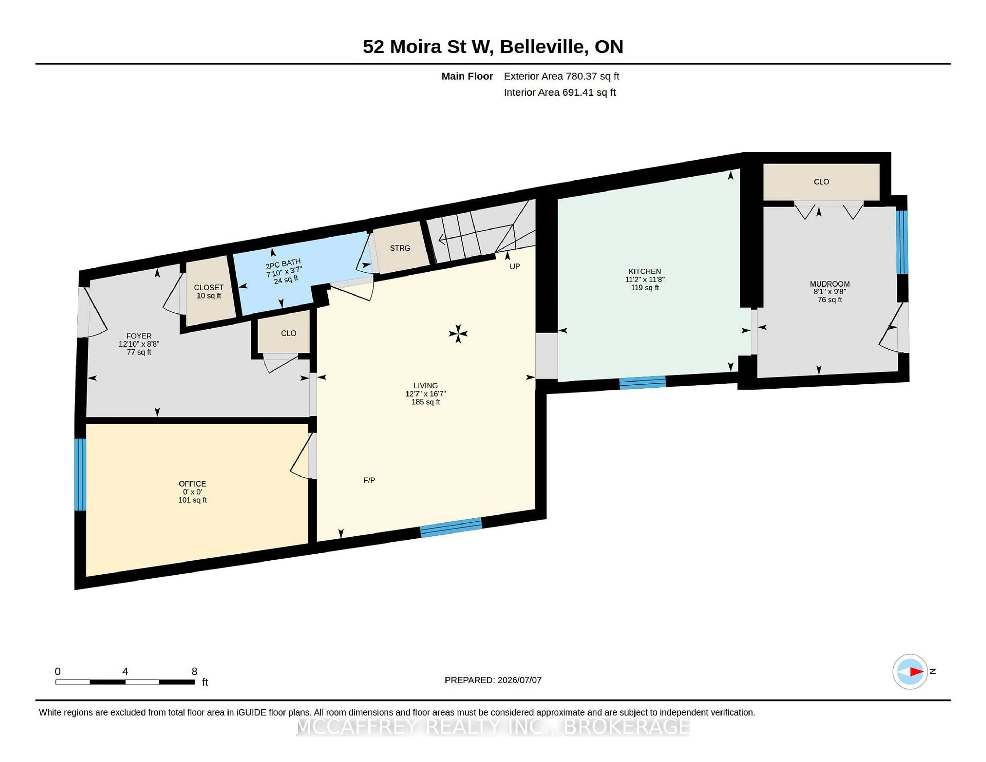Floor plan for 52 Moira St, Belleville Ontario K8P 1S3