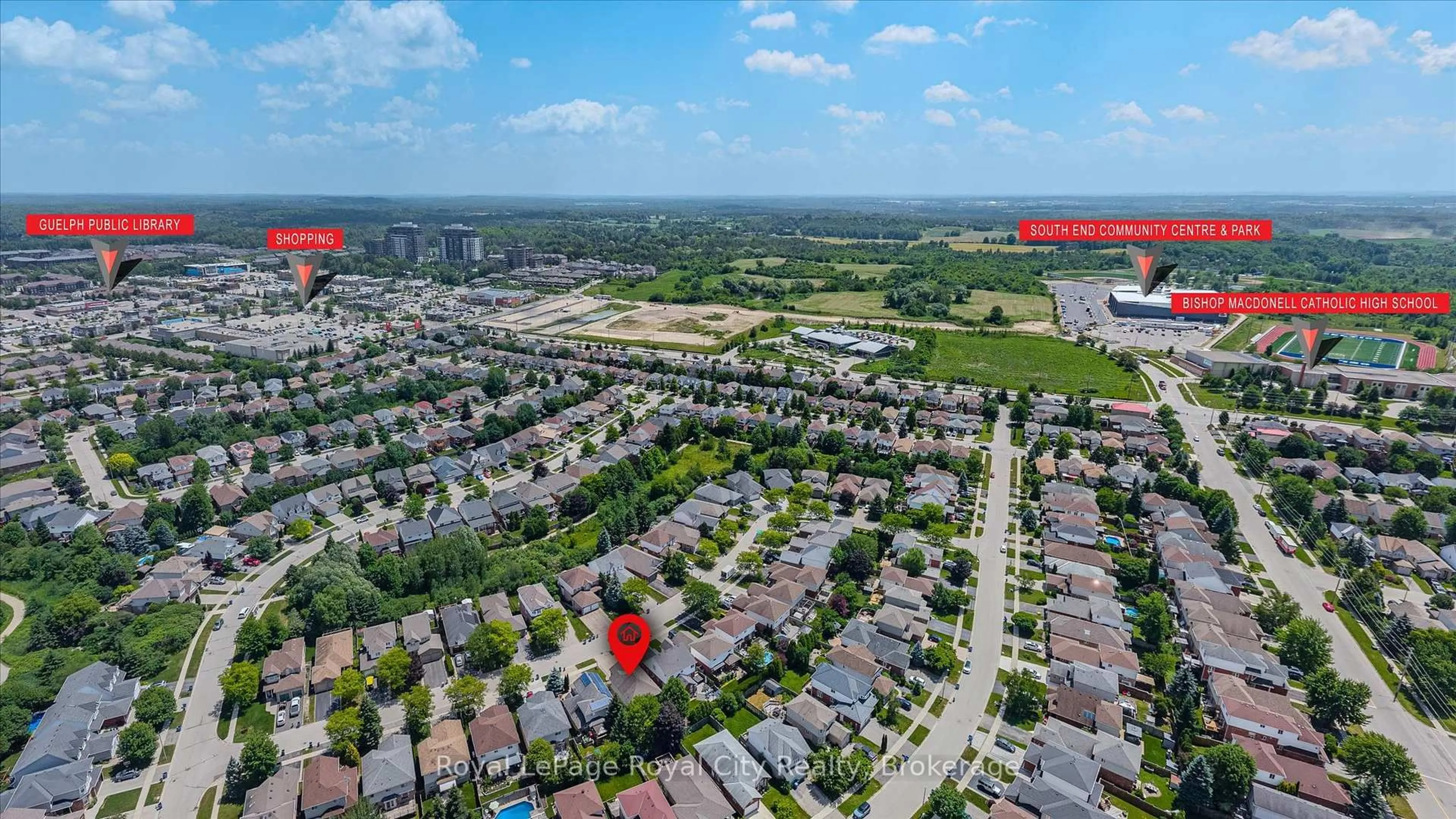 A pic from outside/outdoor area/front of a property/back of a property/a pic from drone, street for 17 Carroll Cres, Guelph Ontario N1G 5B7