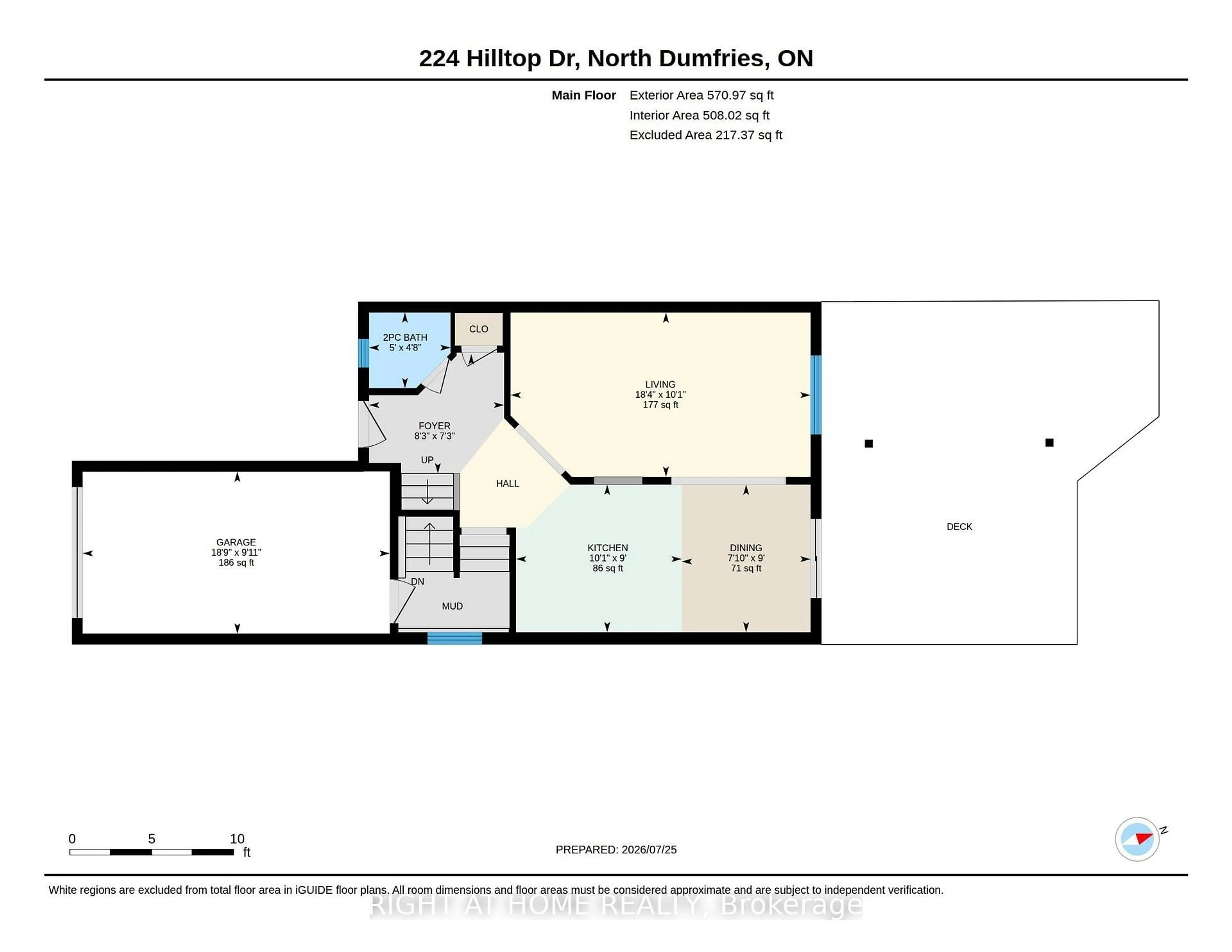 Floor plan for 224 Hilltop Dr, North Dumfries Ontario N0B 1E0