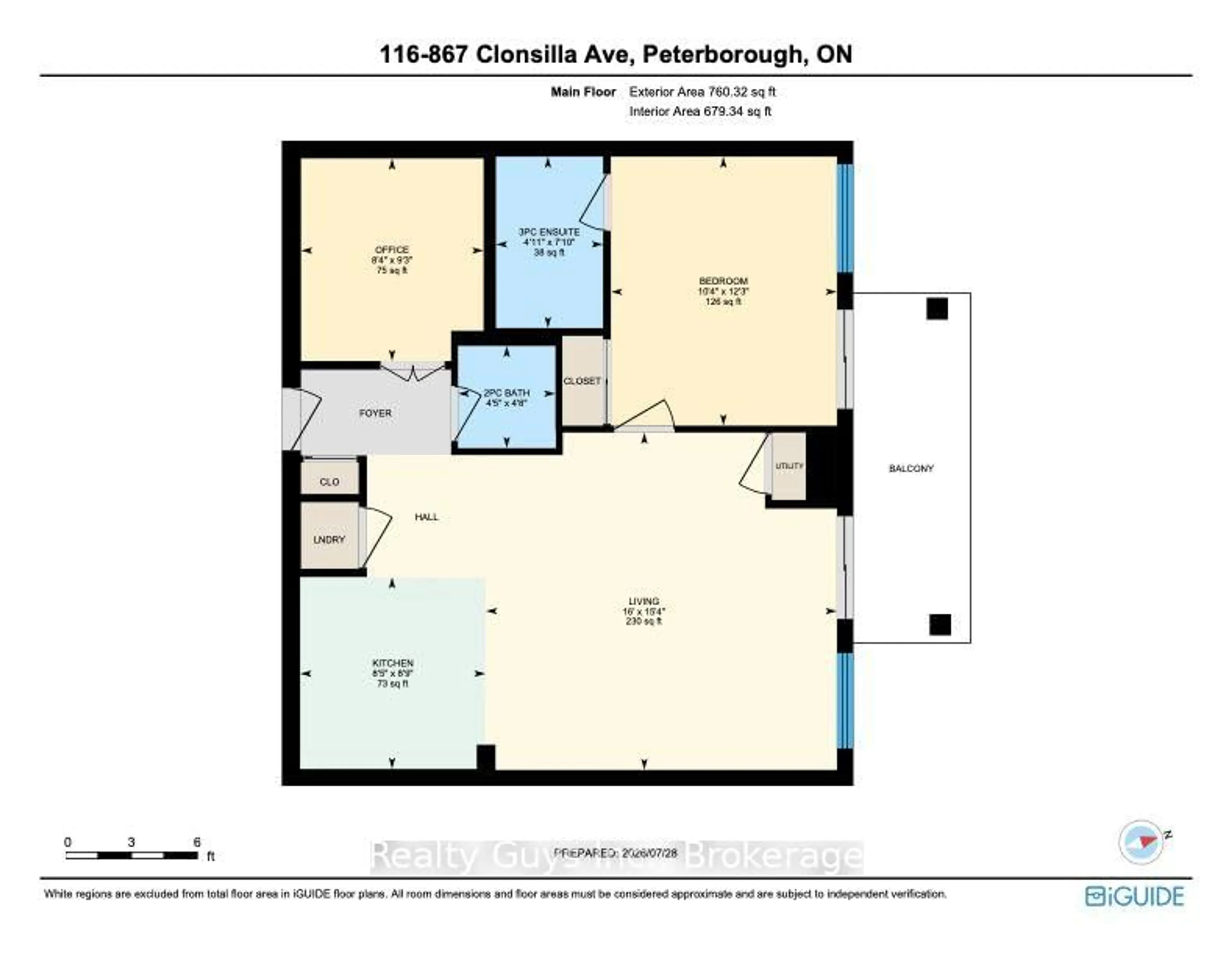 Floor plan for 869 Clonsilla Ave #116, Peterborough Ontario K9J 0B7