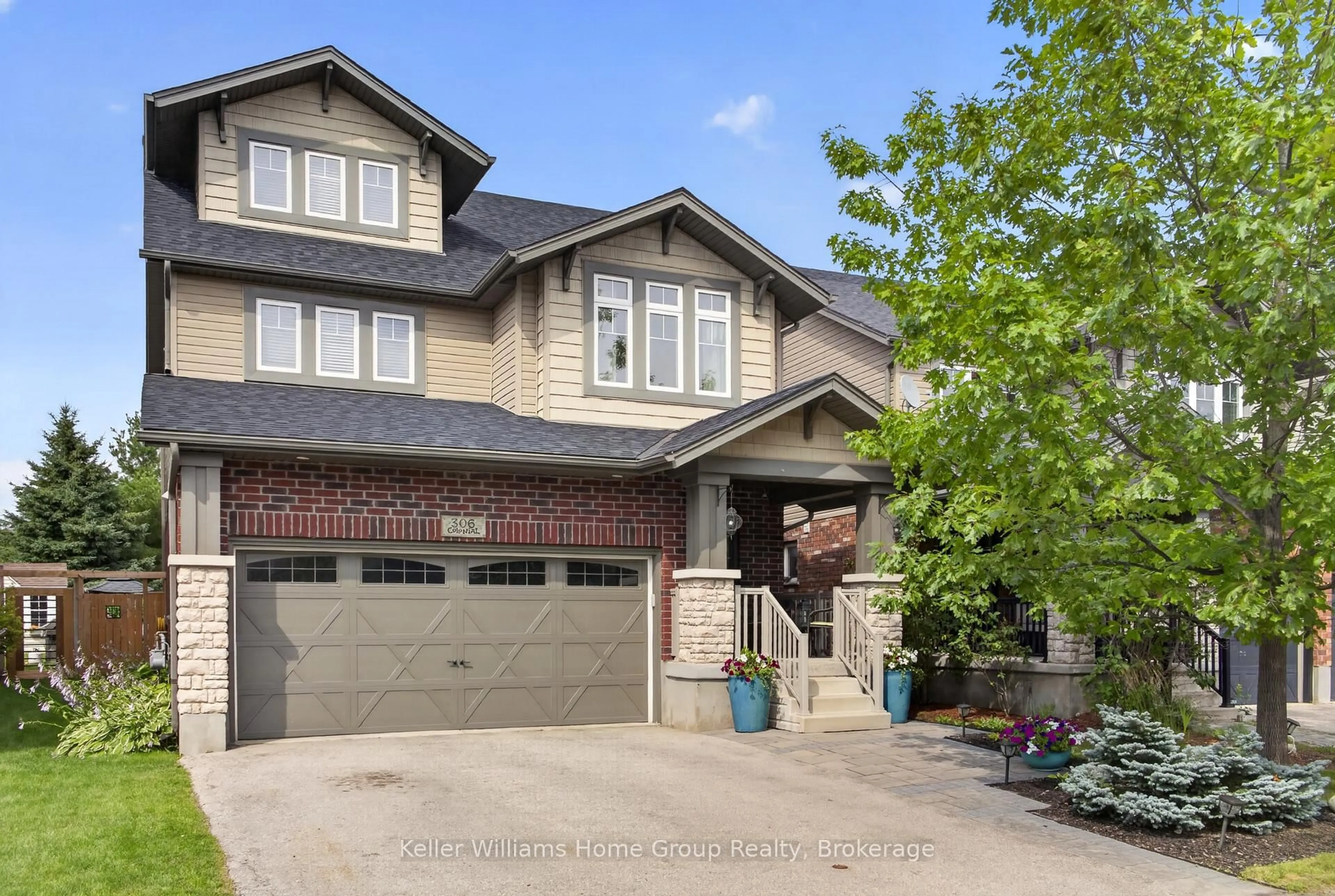 Home with brick exterior material, street for 306 Colonial Dr, Guelph Ontario N1L 0C8