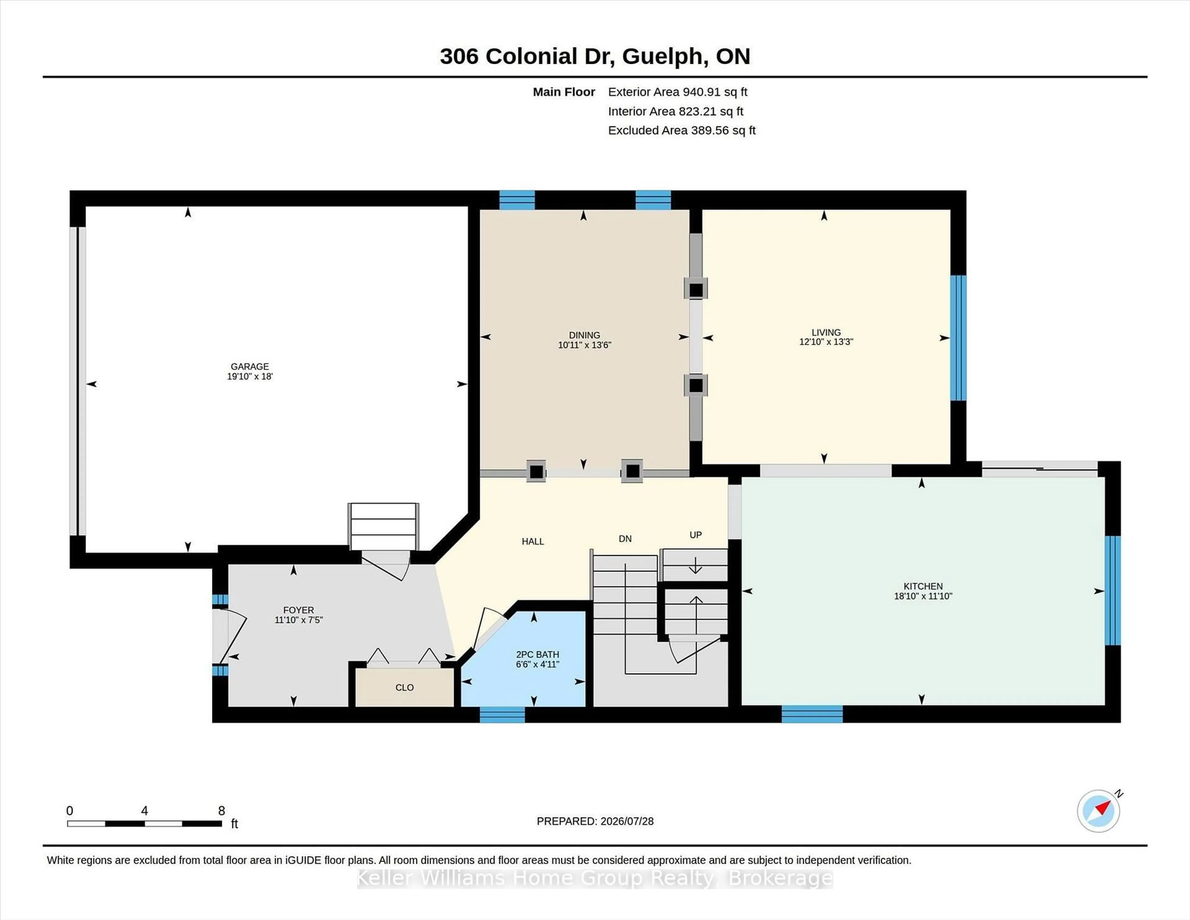 Floor plan for 306 Colonial Dr, Guelph Ontario N1L 0C8