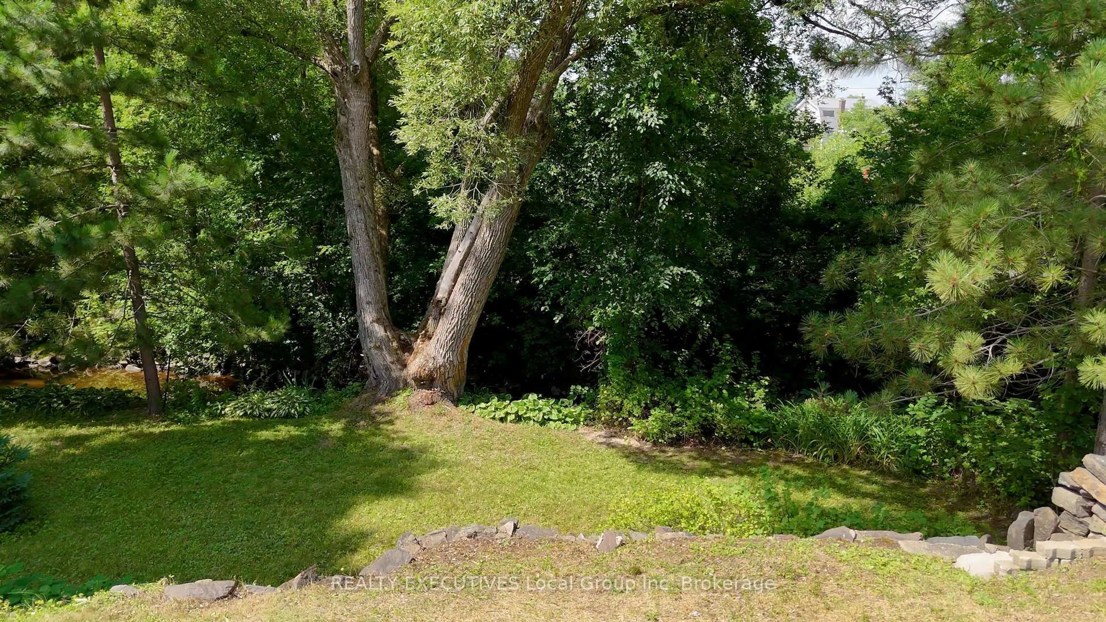 A pic from outside/outdoor area/front of a property/back of a property/a pic from drone, forest/trees view for 572 METCALFE St, North Bay Ontario P1B 2P8