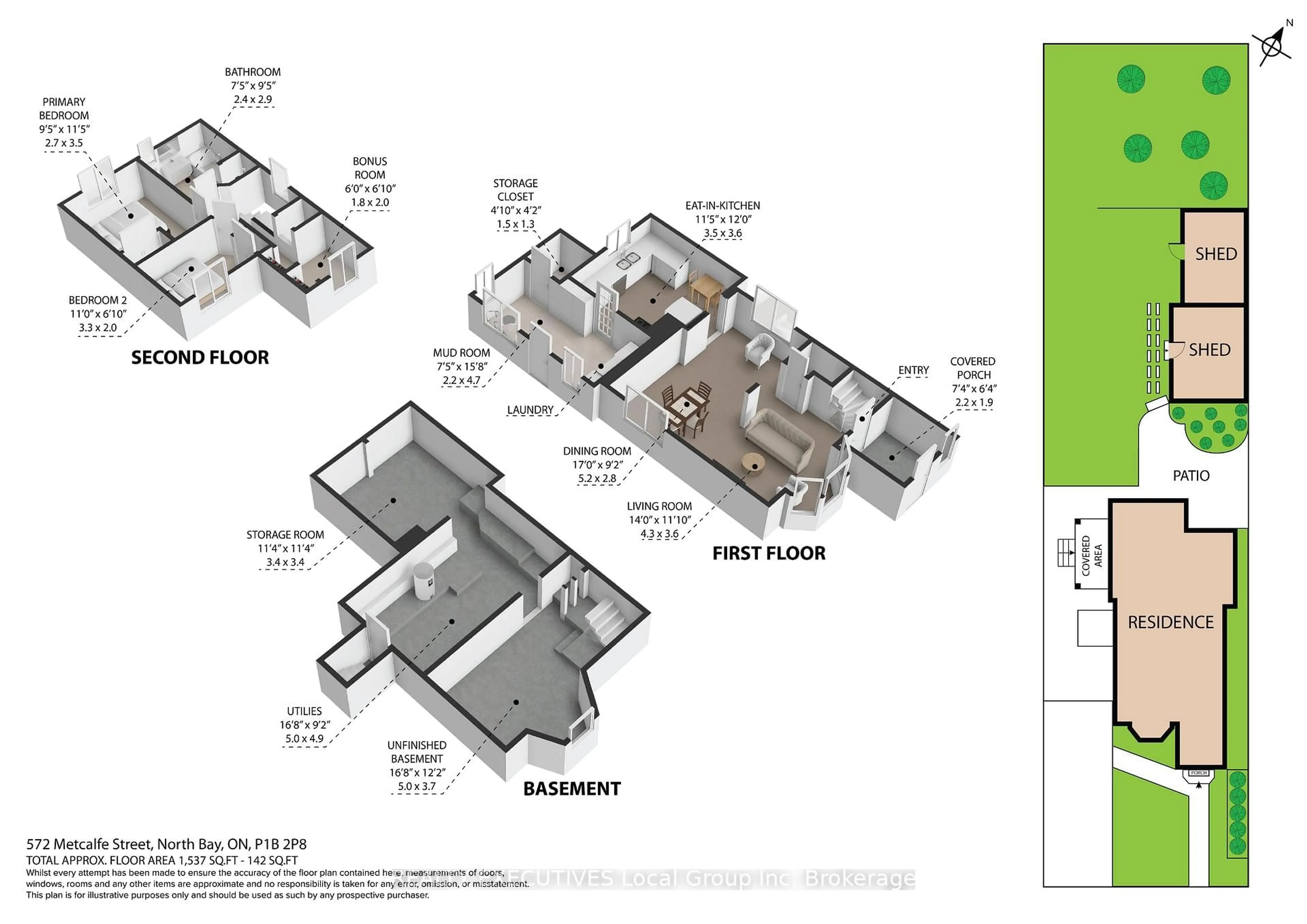 Floor plan for 572 METCALFE St, North Bay Ontario P1B 2P8
