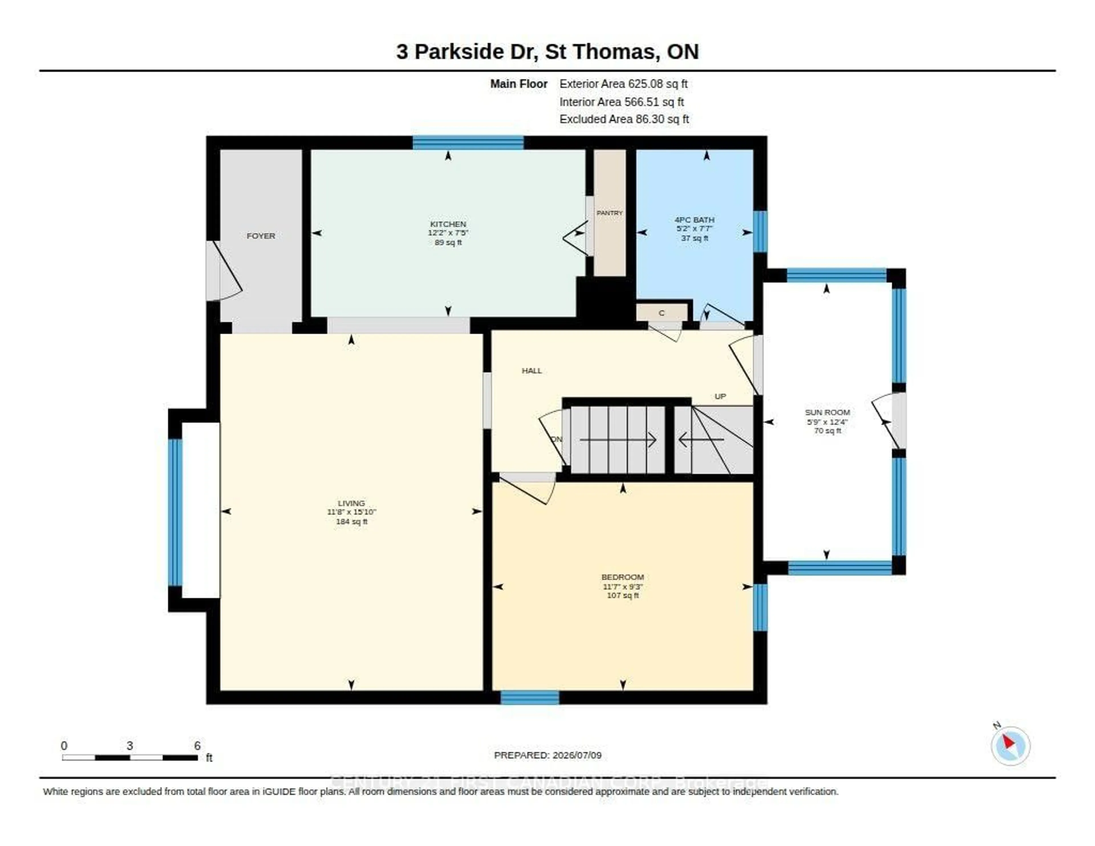 Floor plan for 3 Parkside Dr, St. Thomas Ontario N5R 3T8