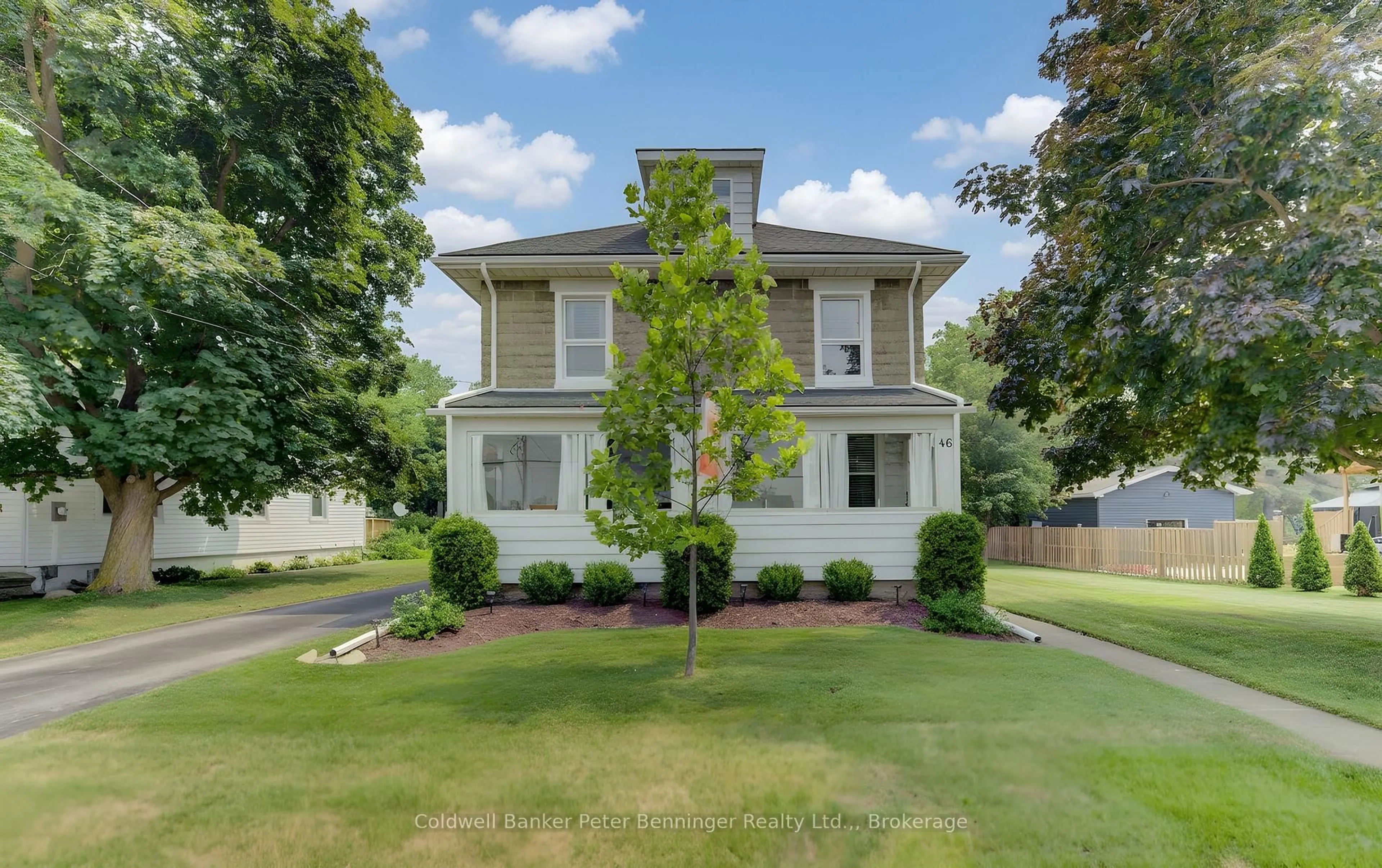 A pic from outside/outdoor area/front of a property/back of a property/a pic from drone, street for 46 Main St, Blandford-Blenheim Ontario N0J 1V0