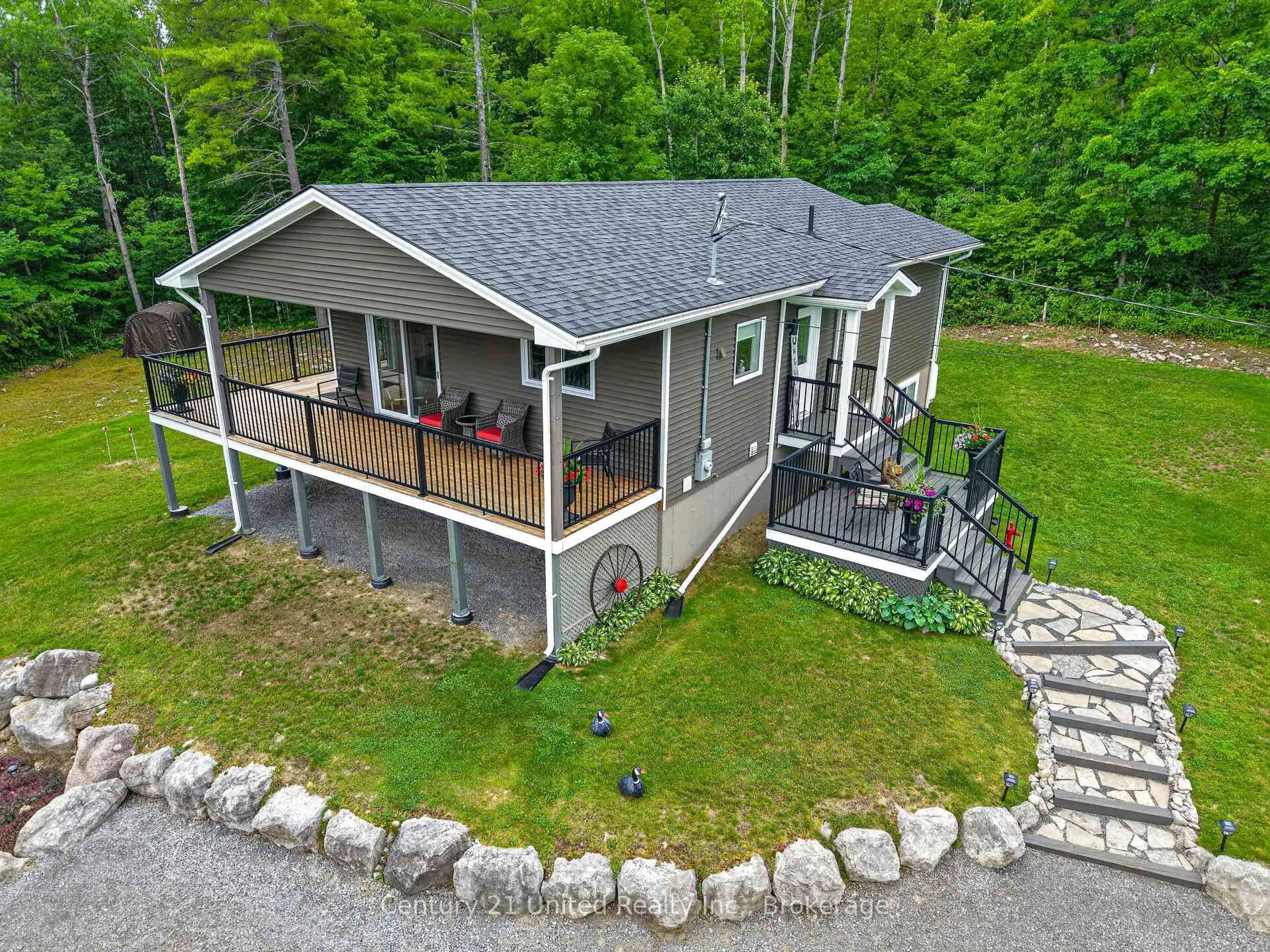 A pic from outside/outdoor area/front of a property/back of a property/a pic from drone, water/lake/river/ocean view for 2995 12th Line, Trent Hills Ontario K0K 2M0