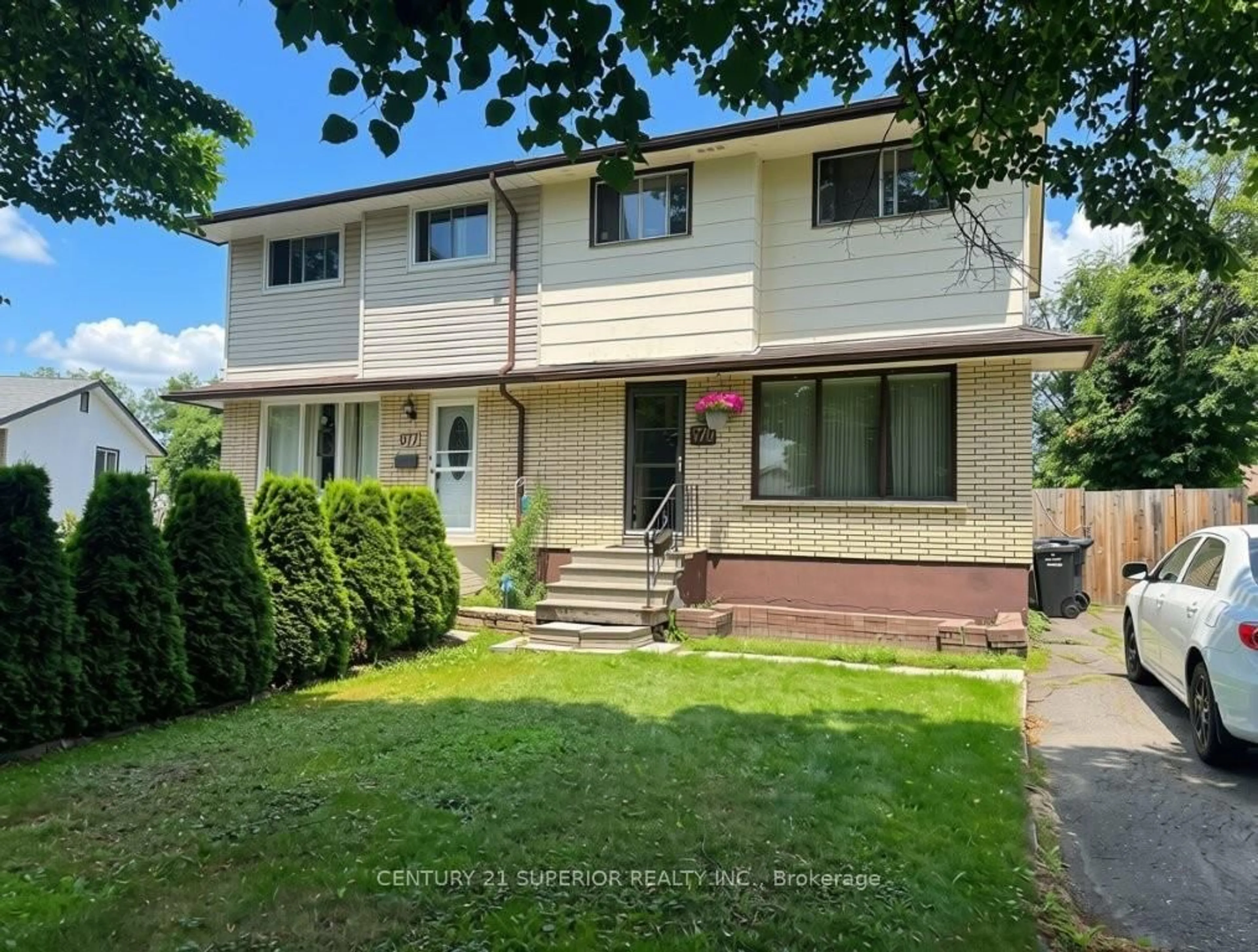 Home with vinyl exterior material, street for 579 Simon Fraser Drive, Thunder Bay Ontario P7C 5B3