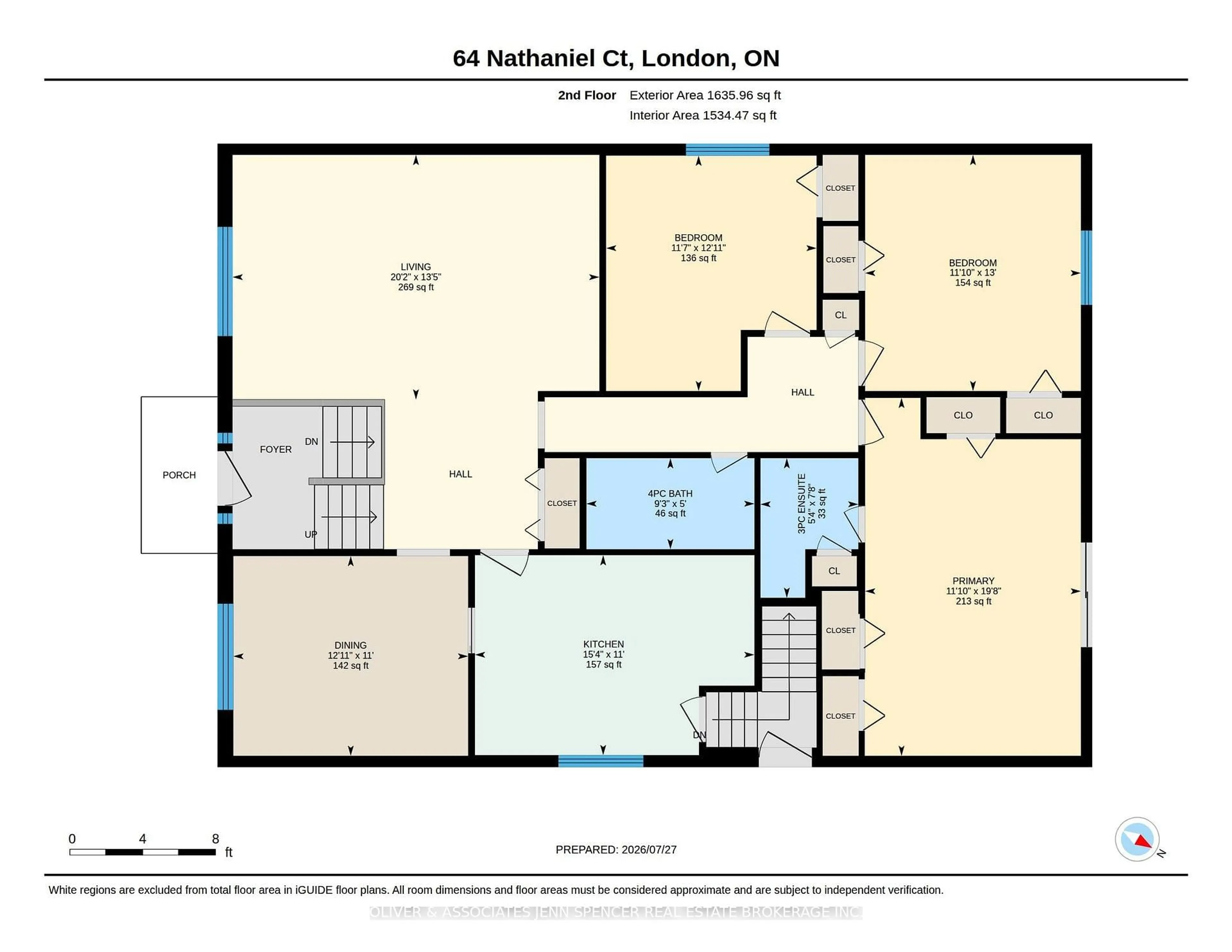 Floor plan for 64 Nathaniel Crt, London North Ontario N5X 2N5