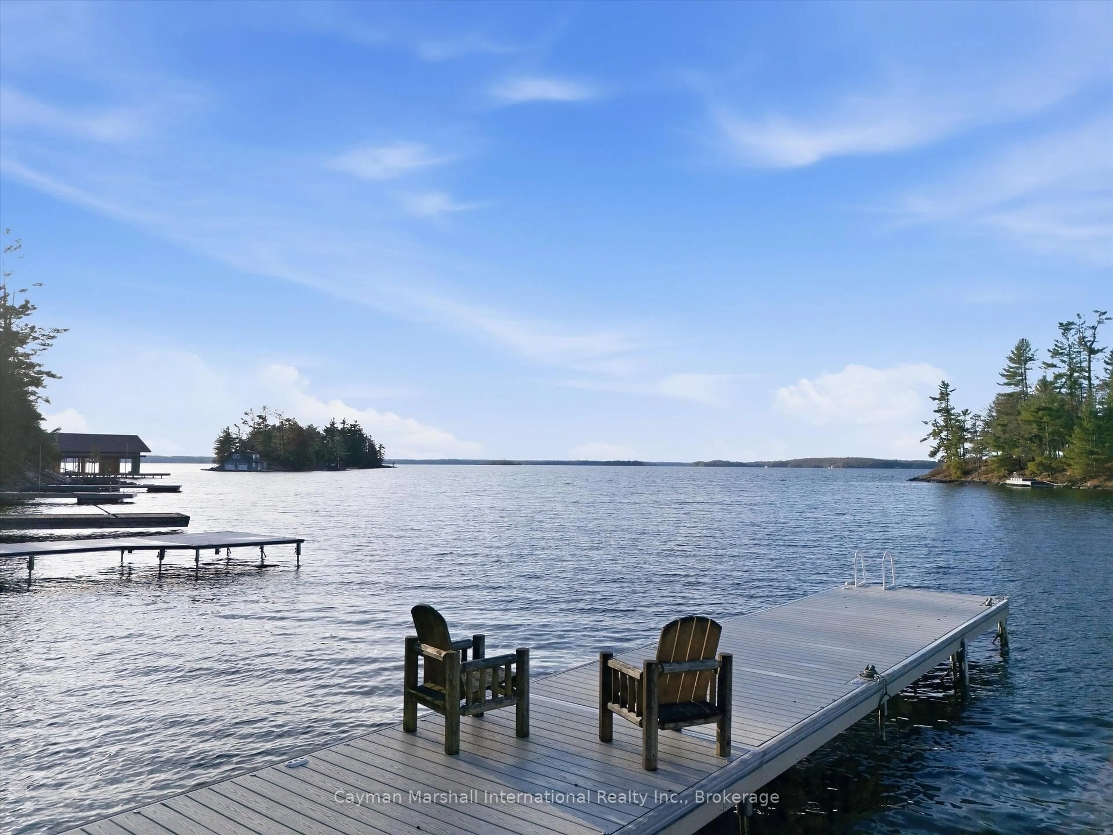 Patio, water/lake/river/ocean view for 1020 Ennis Bay Rd, Bracebridge Ontario P1P 1R1