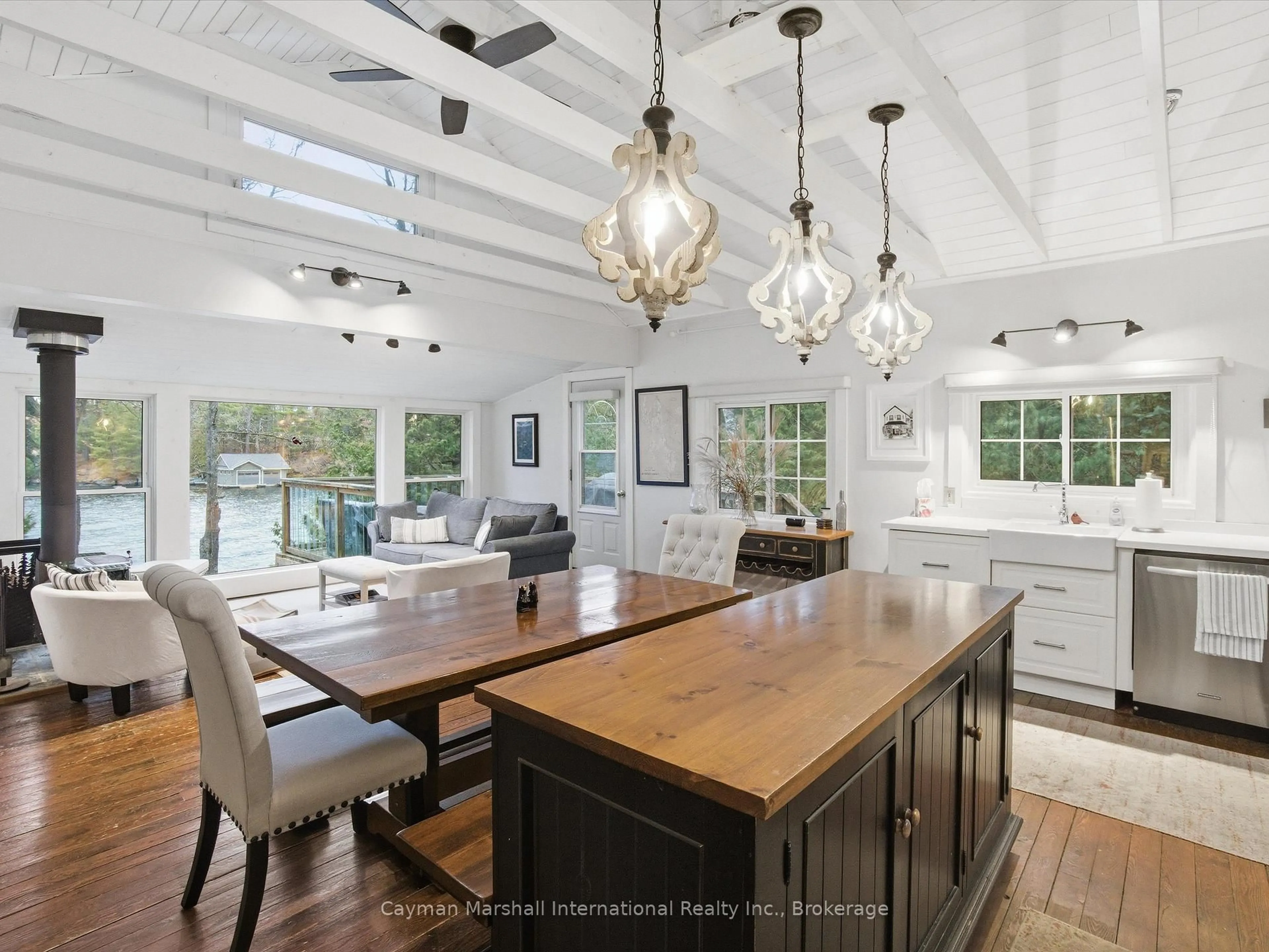 Open concept kitchen, unknown for 1020 Ennis Bay Rd, Bracebridge Ontario P1P 1R1