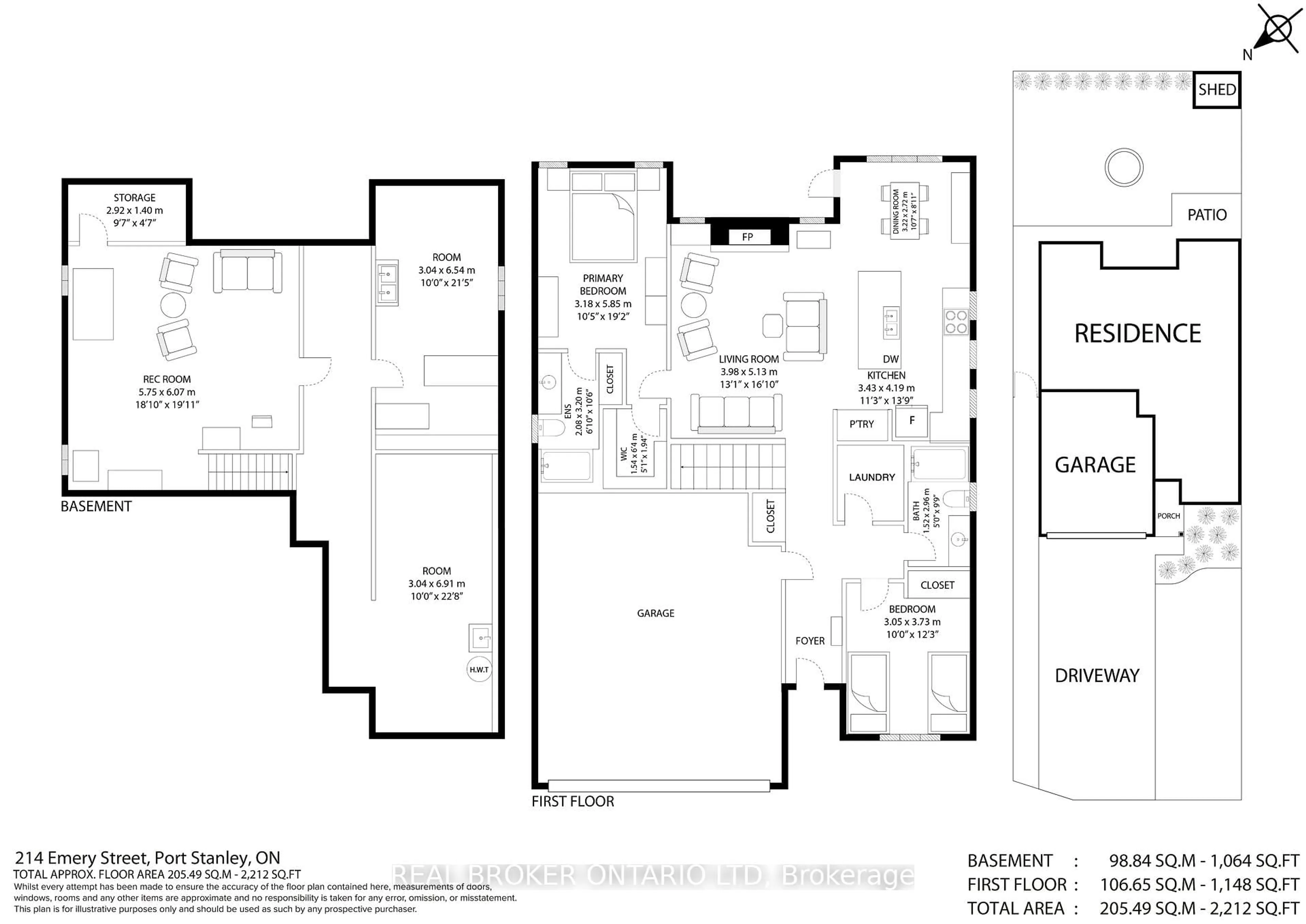 Floor plan for 214 Emery St, Central Elgin Ontario N5L 0A5